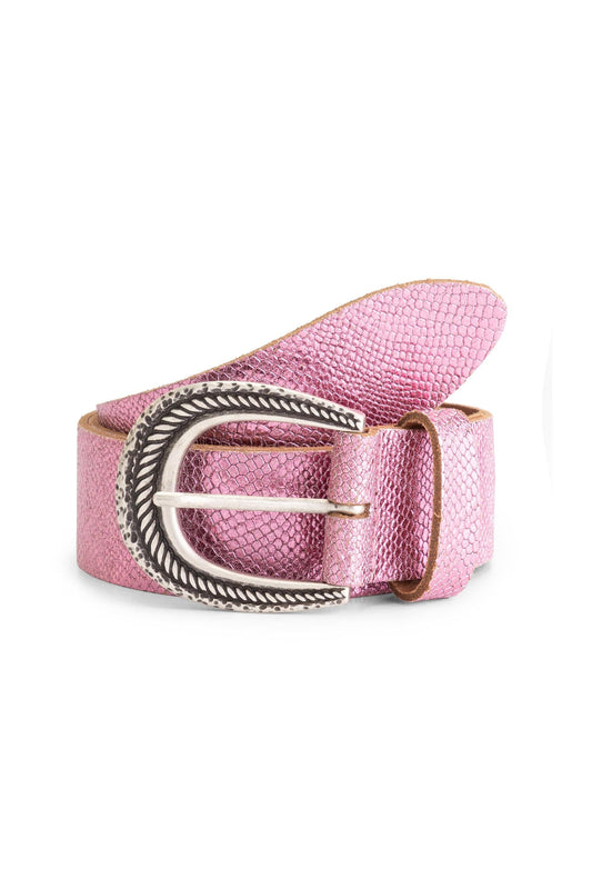 POM Amsterdam Belts CEINTURE - Snake Vibrant Pink