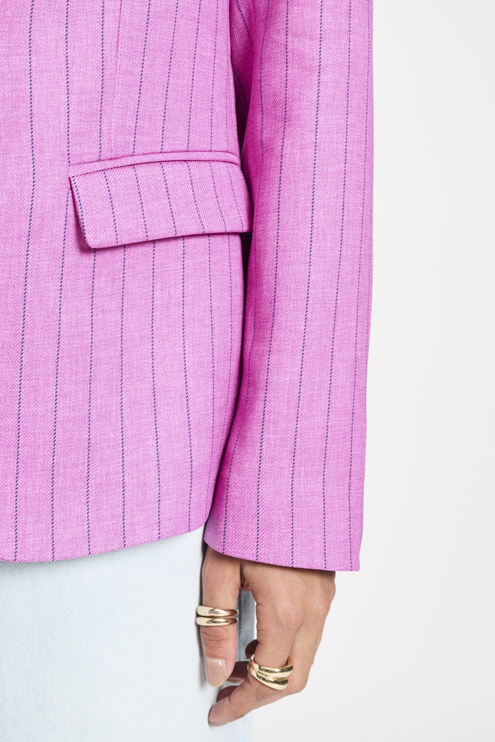 POM Amsterdam Blazers BLAZER - Rose Doux Striped