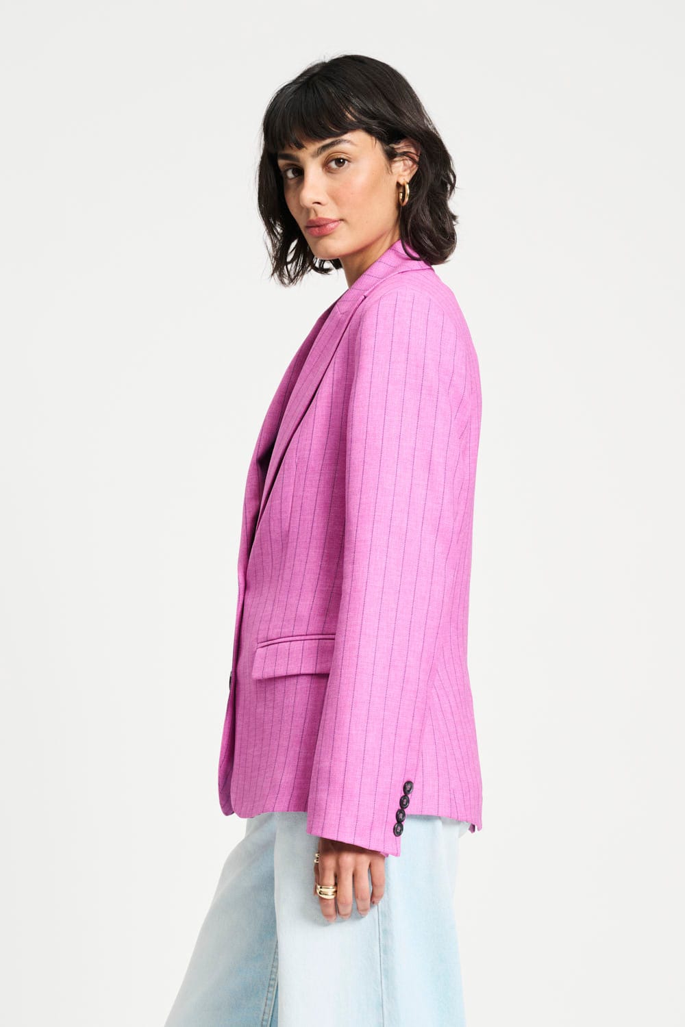 POM Amsterdam Blazers BLAZER - Rose Doux Striped