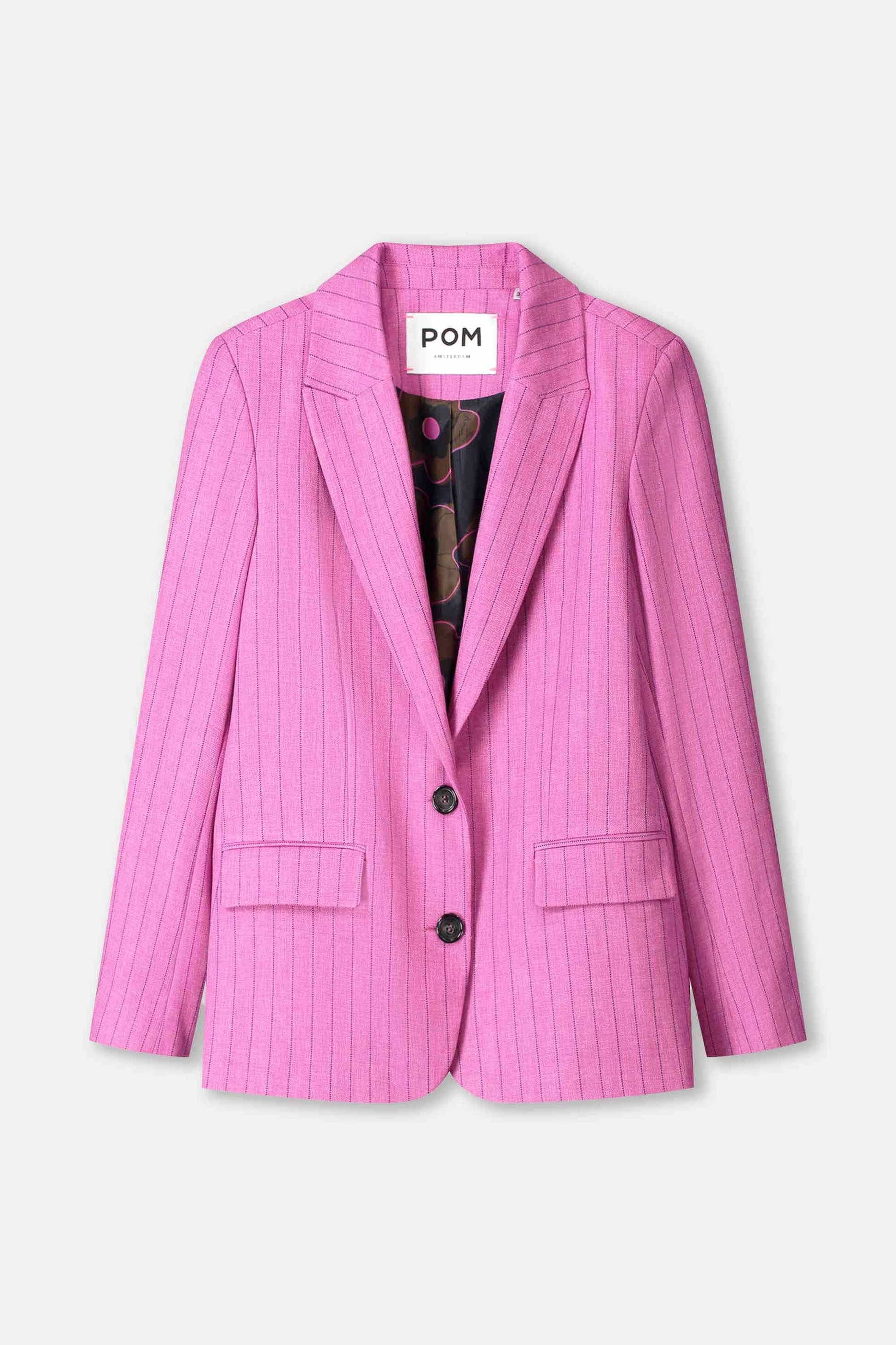 POM Amsterdam Blazers BLAZER - Rose Doux Striped
