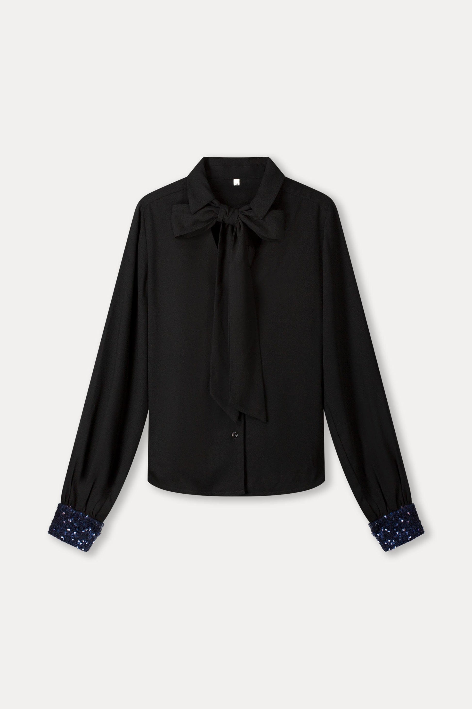 POM Amsterdam Blouses BLOUSE - Bow Noir