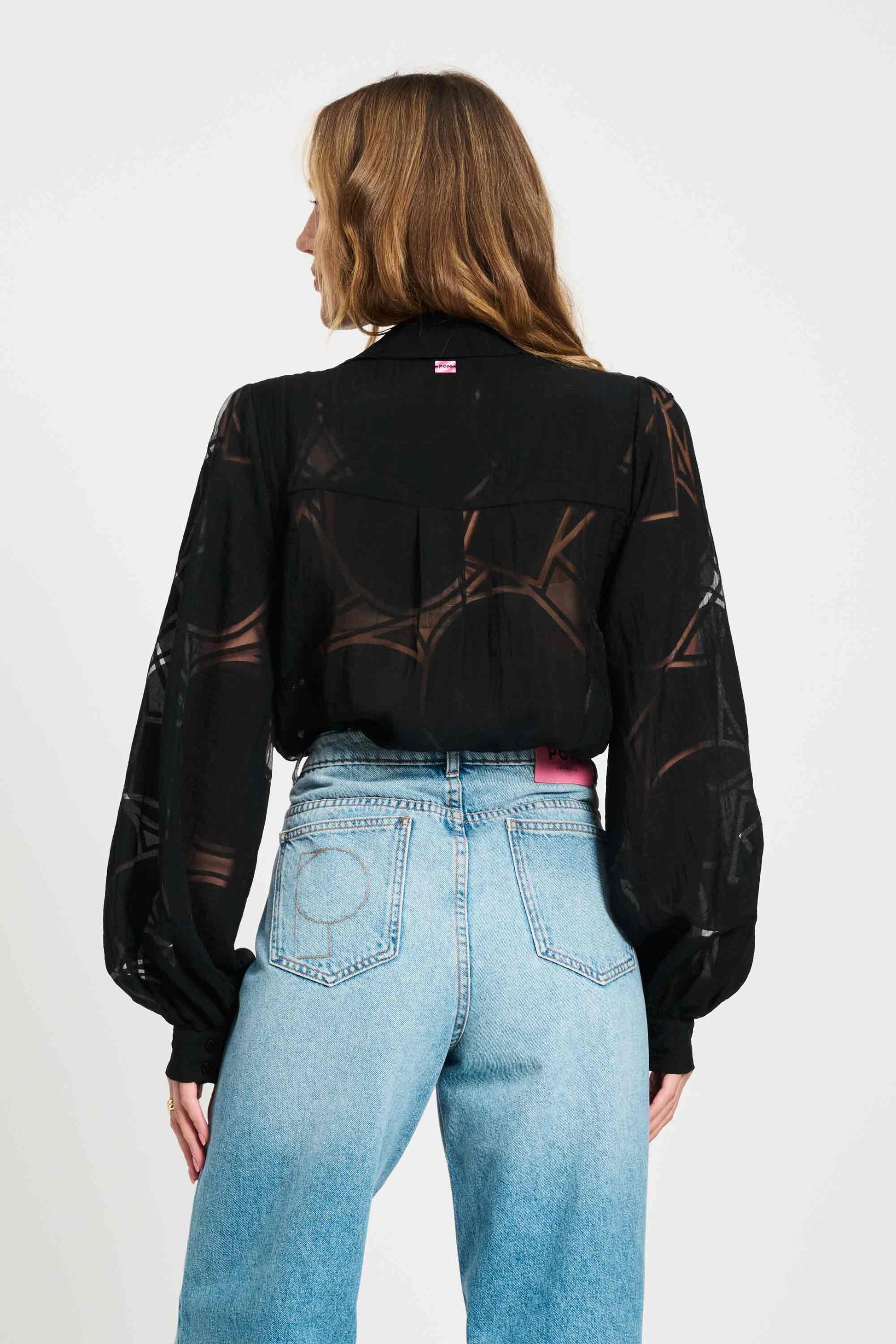 POM Amsterdam Blouses BLOUSE - Graphite Black