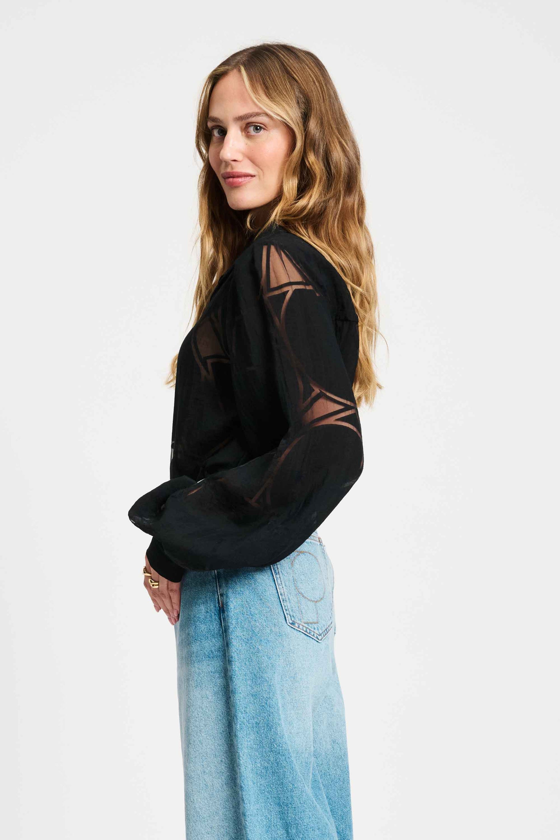 POM Amsterdam Blouses BLOUSE - Graphite Black