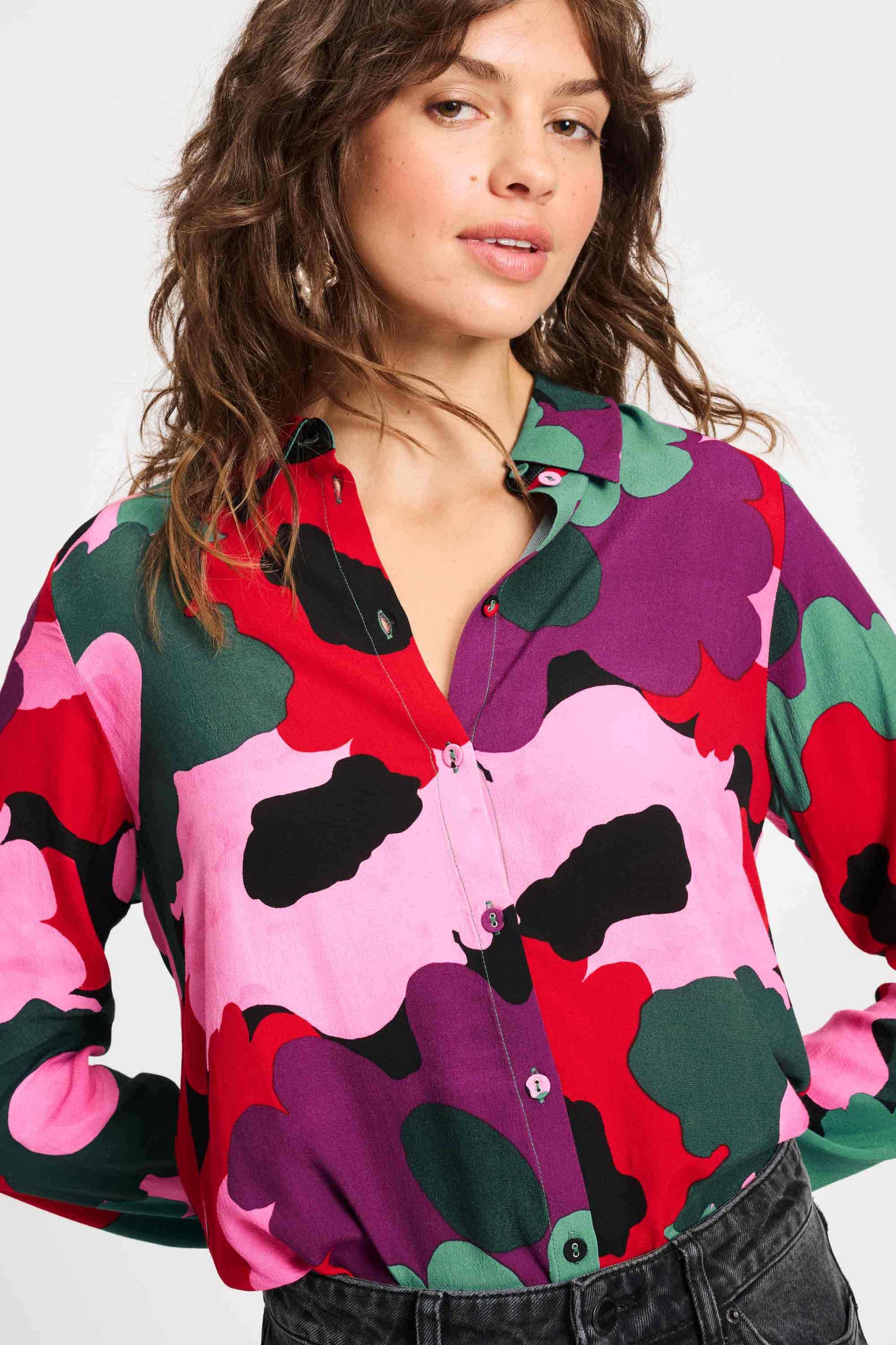 POM Amsterdam Blouses BLOUSE - Mila Abstract Flower