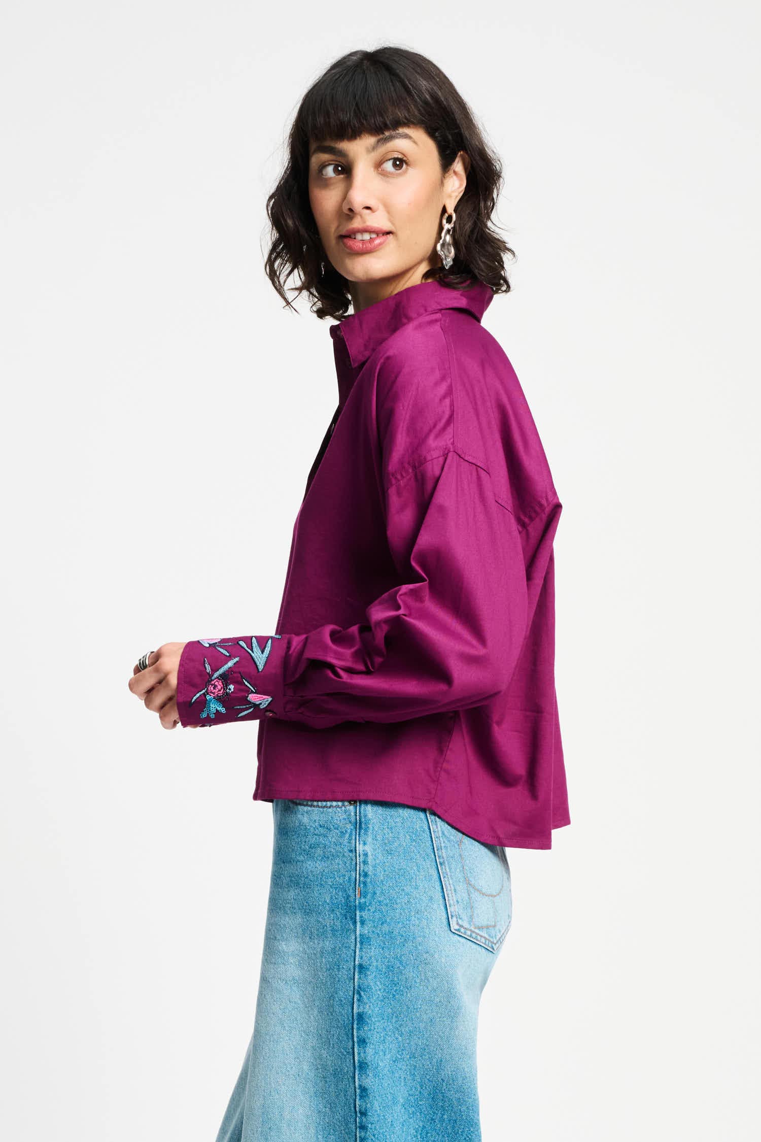 POM Amsterdam Blouses BLOUSE - Plum Melange