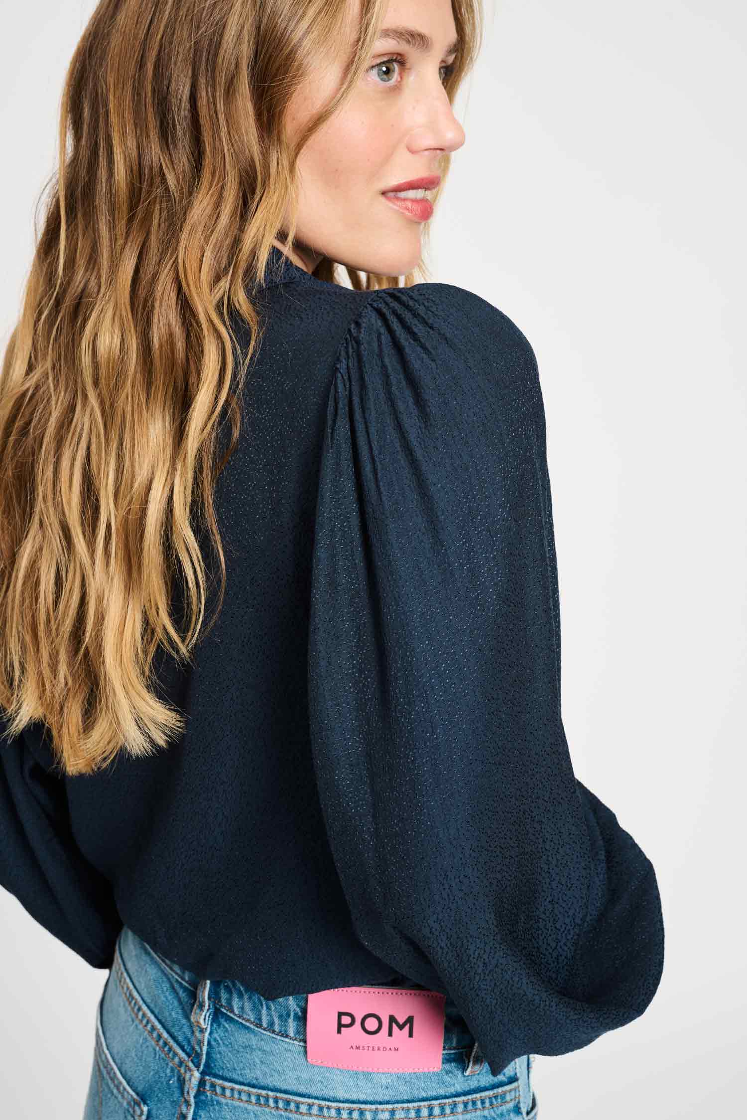 POM Amsterdam Blouses BLOUSE - Sparkle Blue