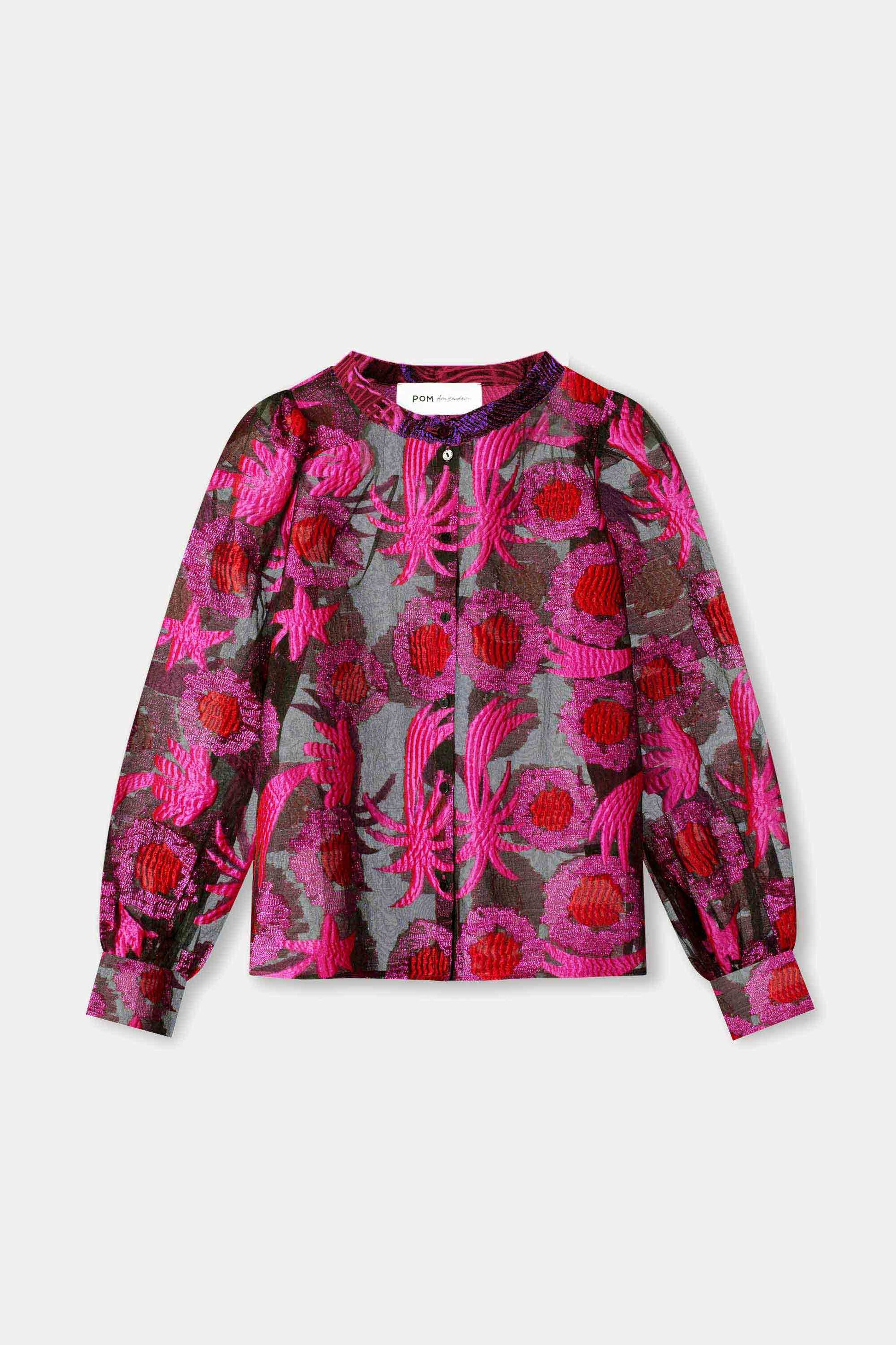 POM Amsterdam Blouses BLOUSE - Splashing Fireworks Organza