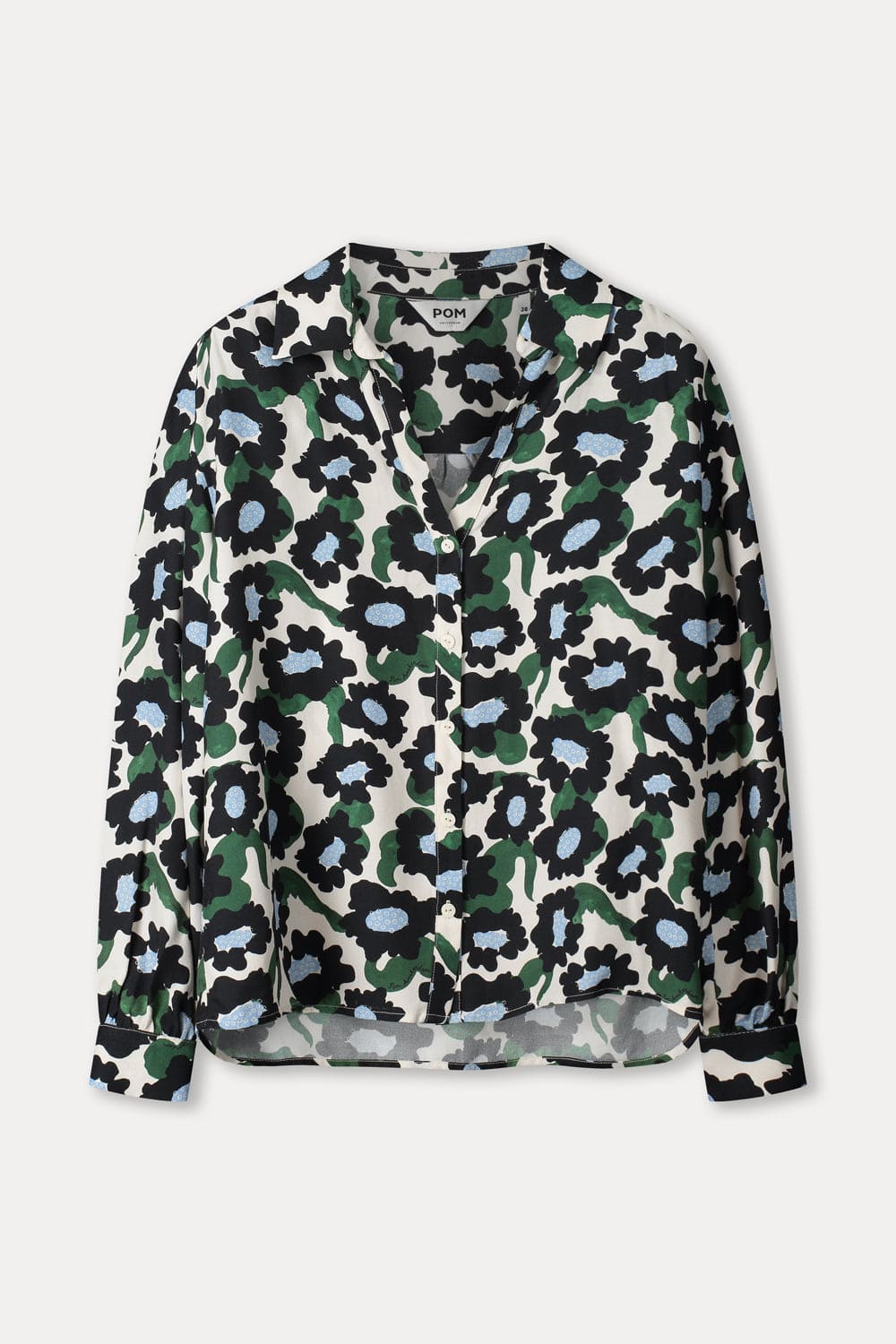 POM Amsterdam Blouses BLOUSE - Violet Wild Flowers Ecru