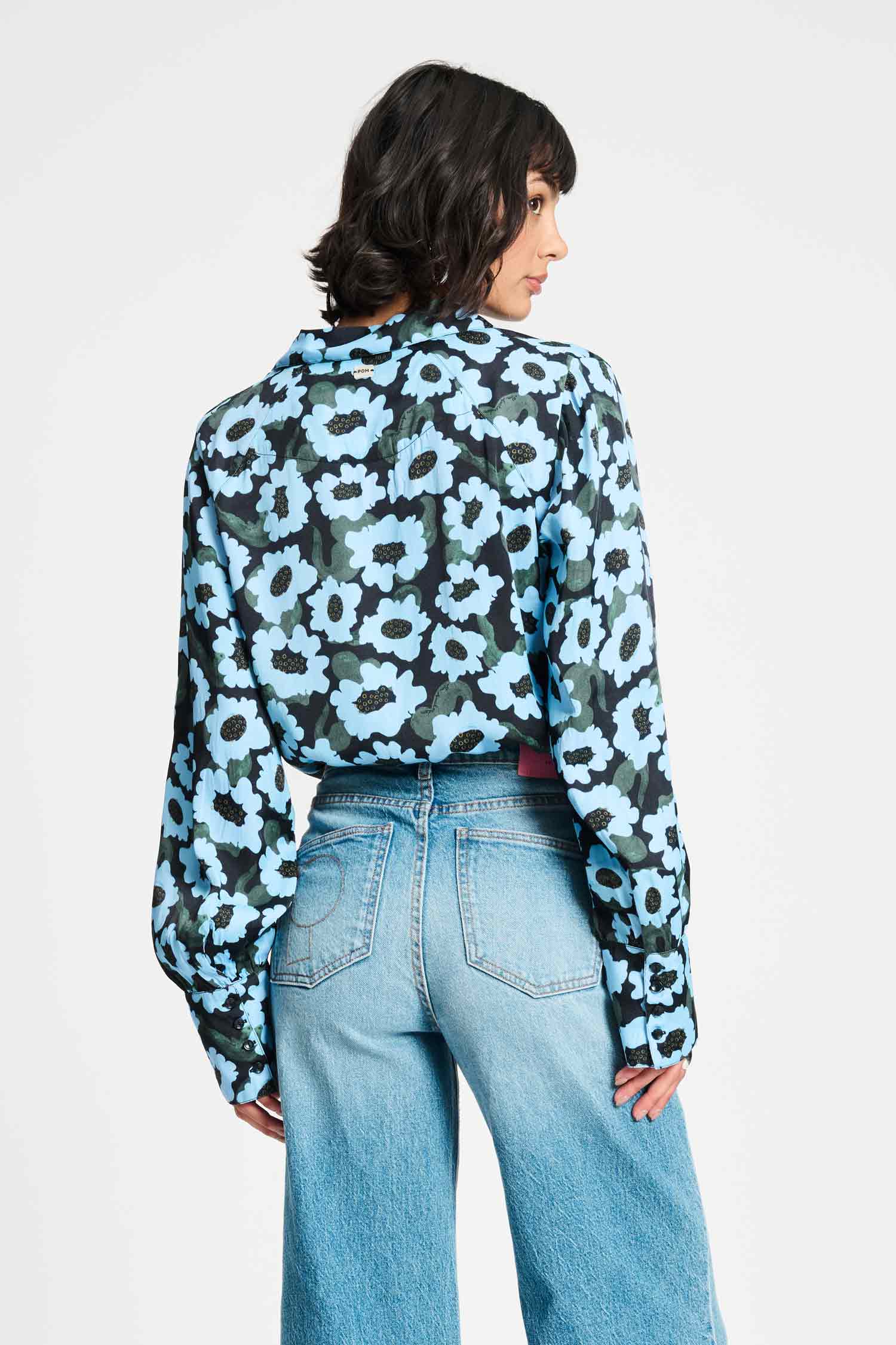 POM Amsterdam Blouses BLOUSE - Wild Flowers Blue