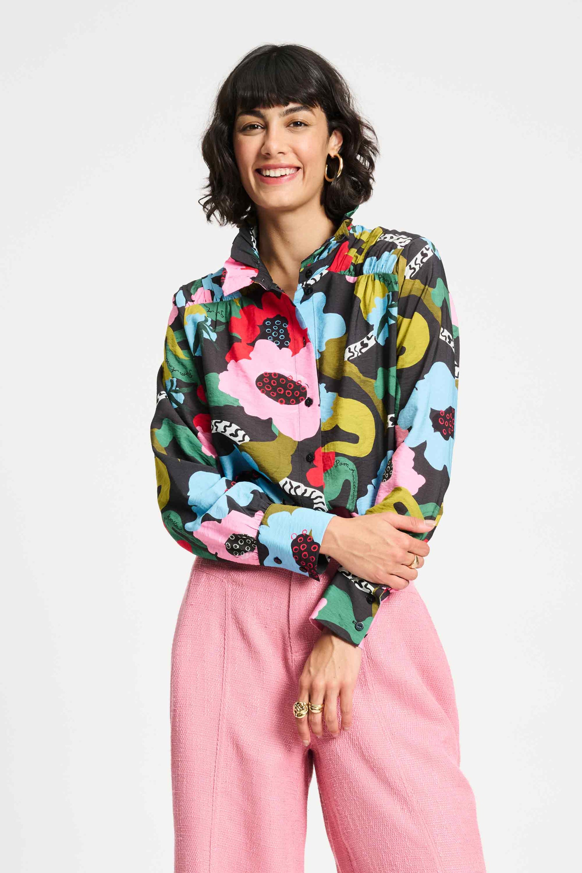 POM Amsterdam Blouses Multi colour / 34 BLOUSE - Autumn Garden