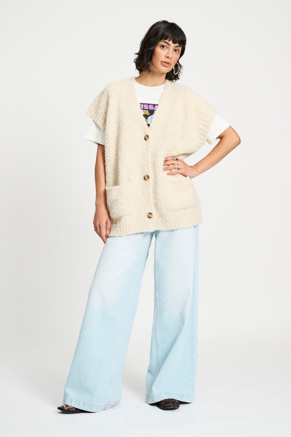 POM Amsterdam Cardigans CARDIGAN - Le Blanc
