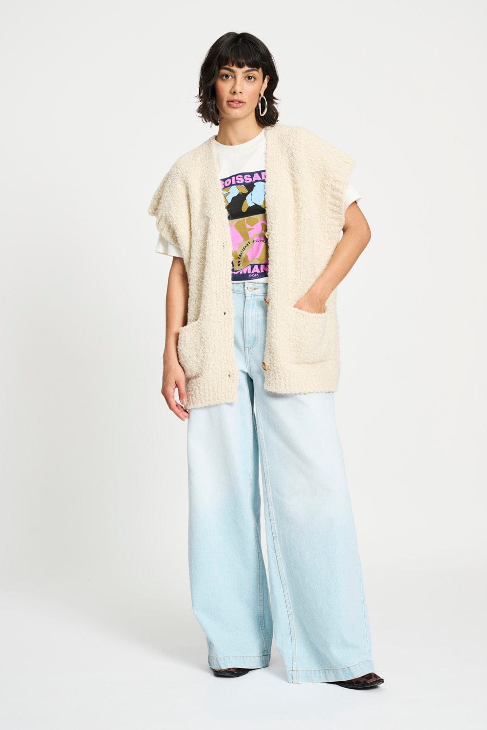 POM Amsterdam Cardigans CARDIGAN - Le Blanc