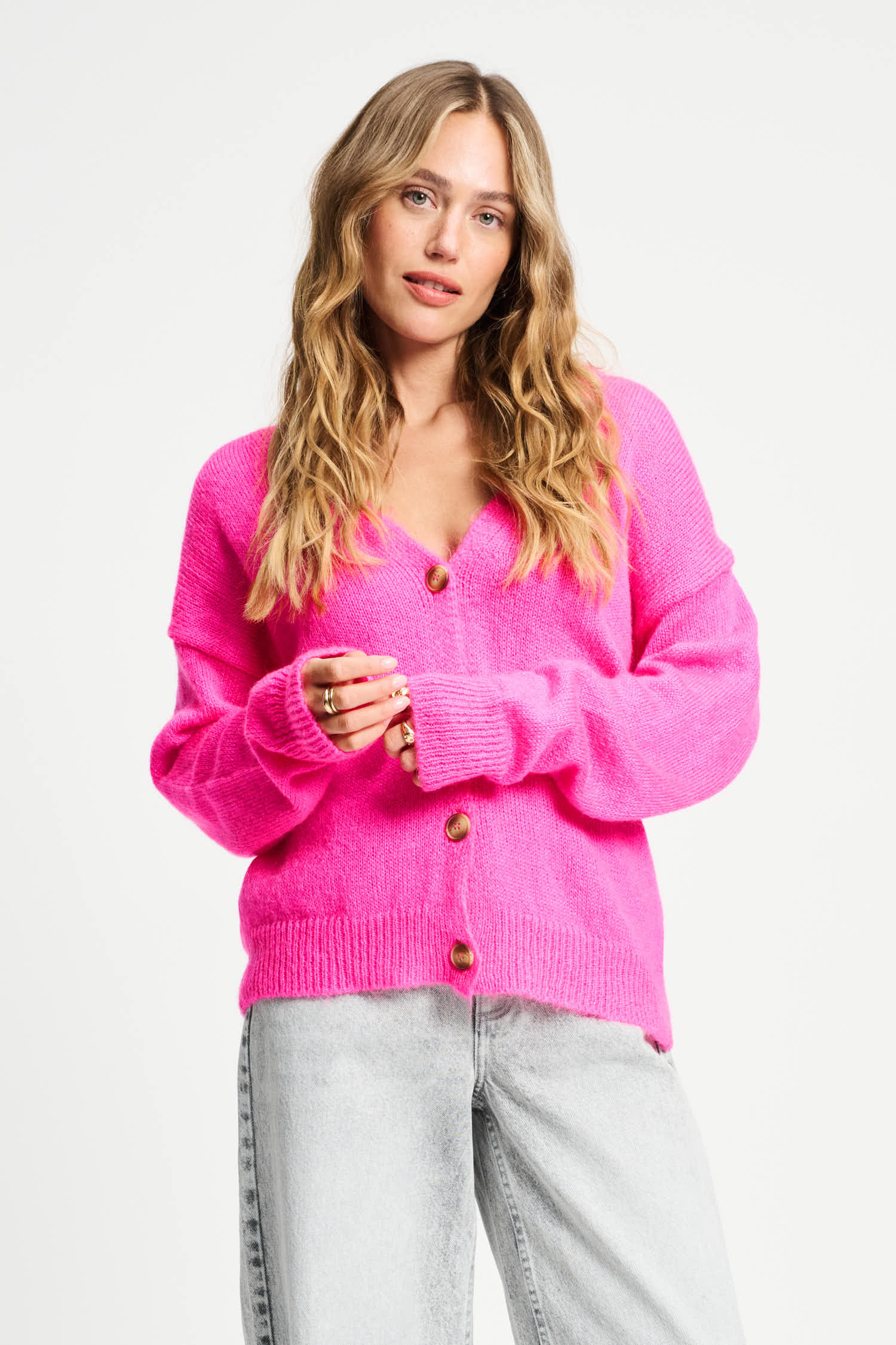 POM Amsterdam Cardigans Pink / 34 CARDIGAN - Dashing Pink