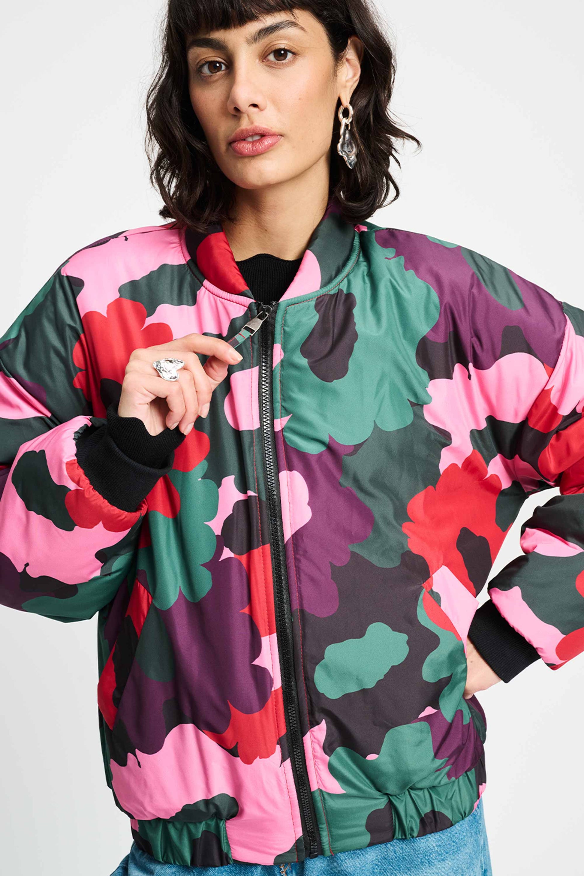 POM Amsterdam Coats VEST - Abstract Flower