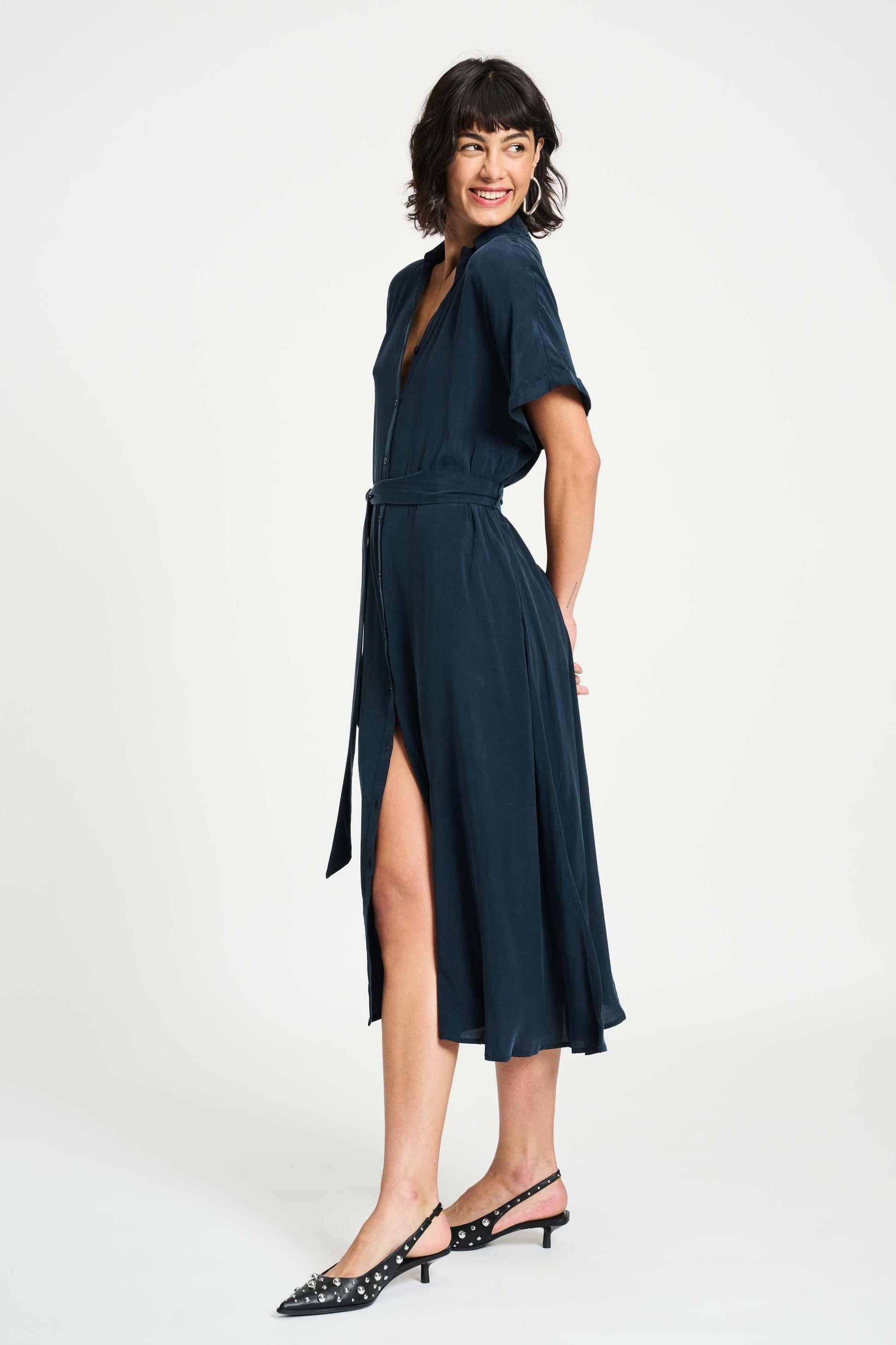 POM Amsterdam Dresses ROBE - Lynn Dark Navy