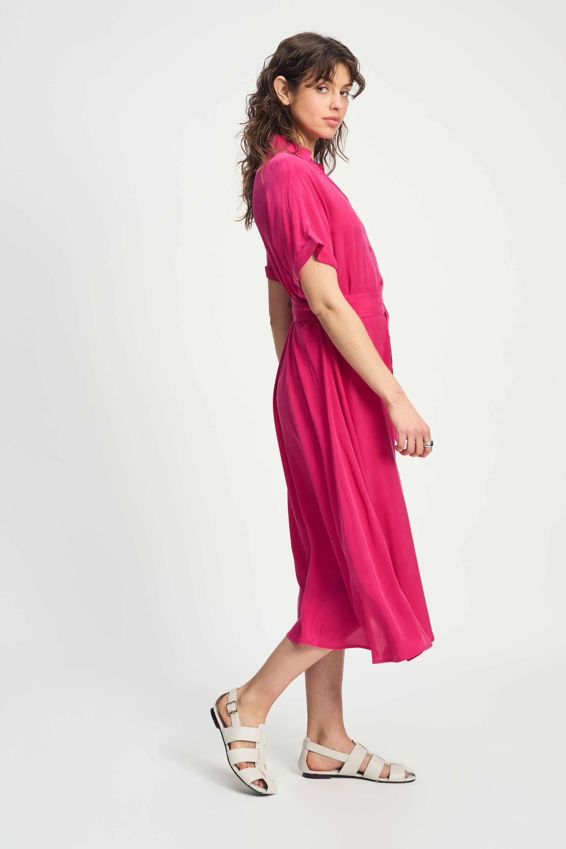 POM Amsterdam Dresses ROBE - Lynn Fuchsia