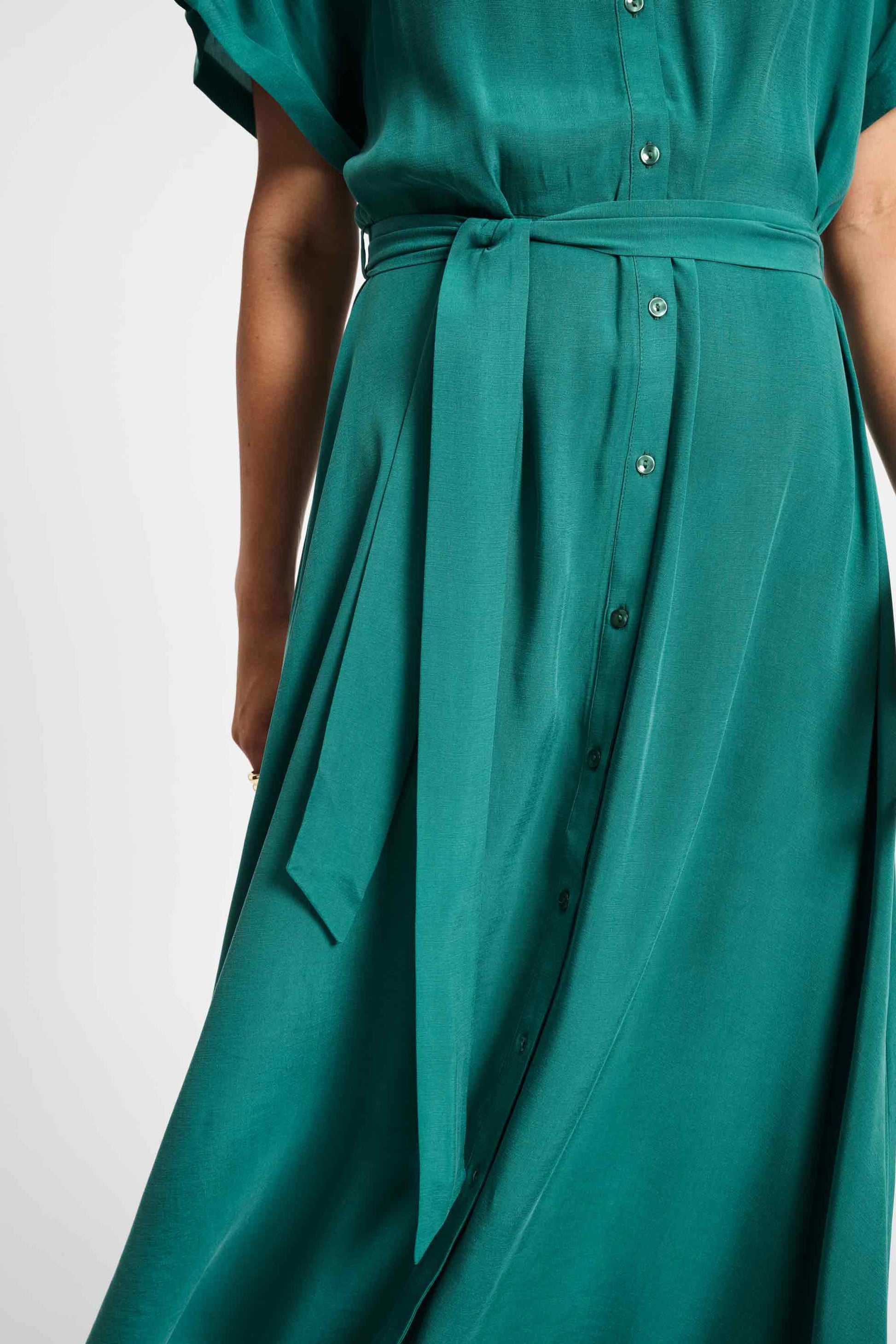 POM Amsterdam Dresses ROBE - Lynn Pacific Green