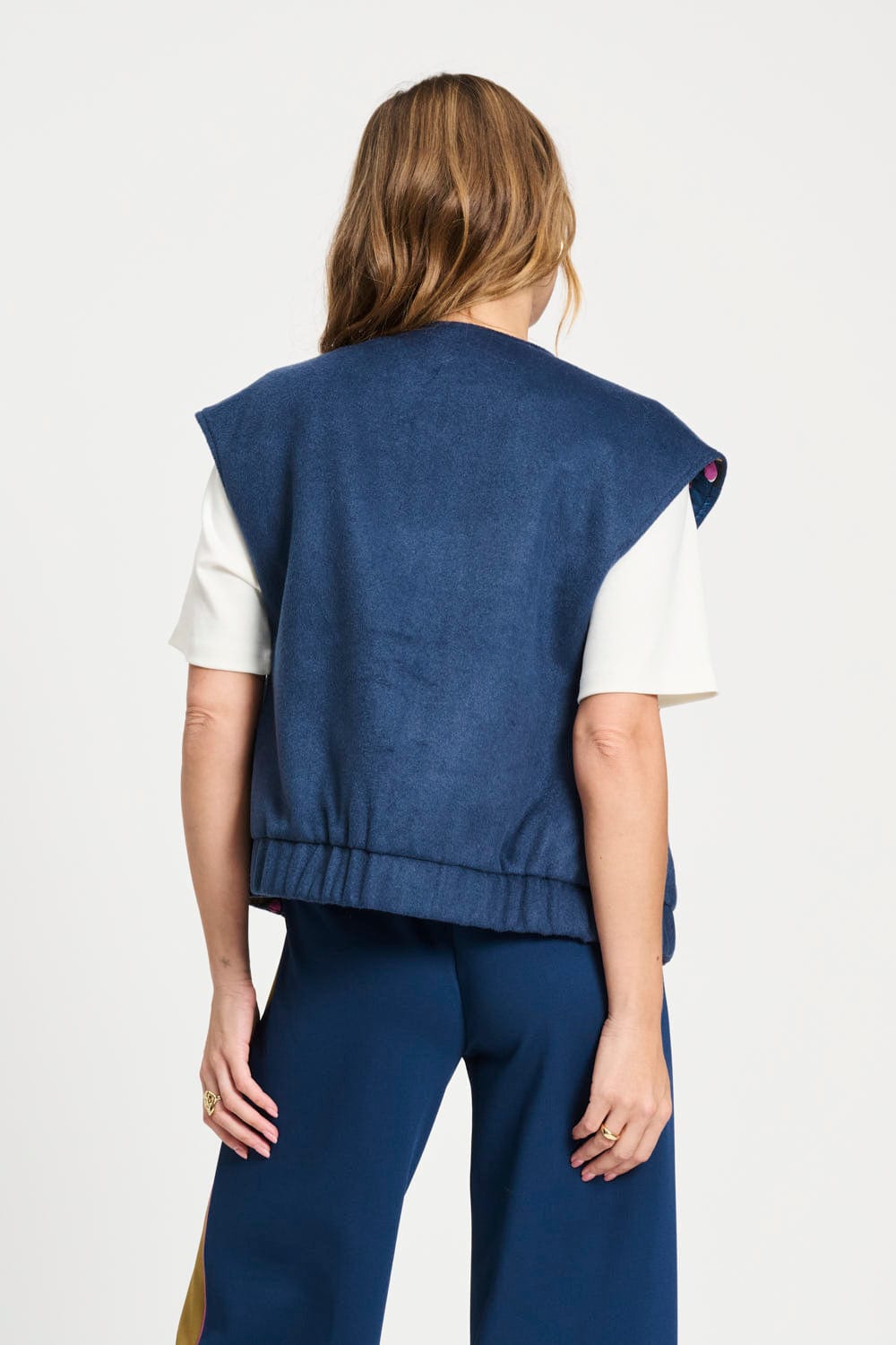 POM Amsterdam Gilets GILET - Baseball Nightfall Blue