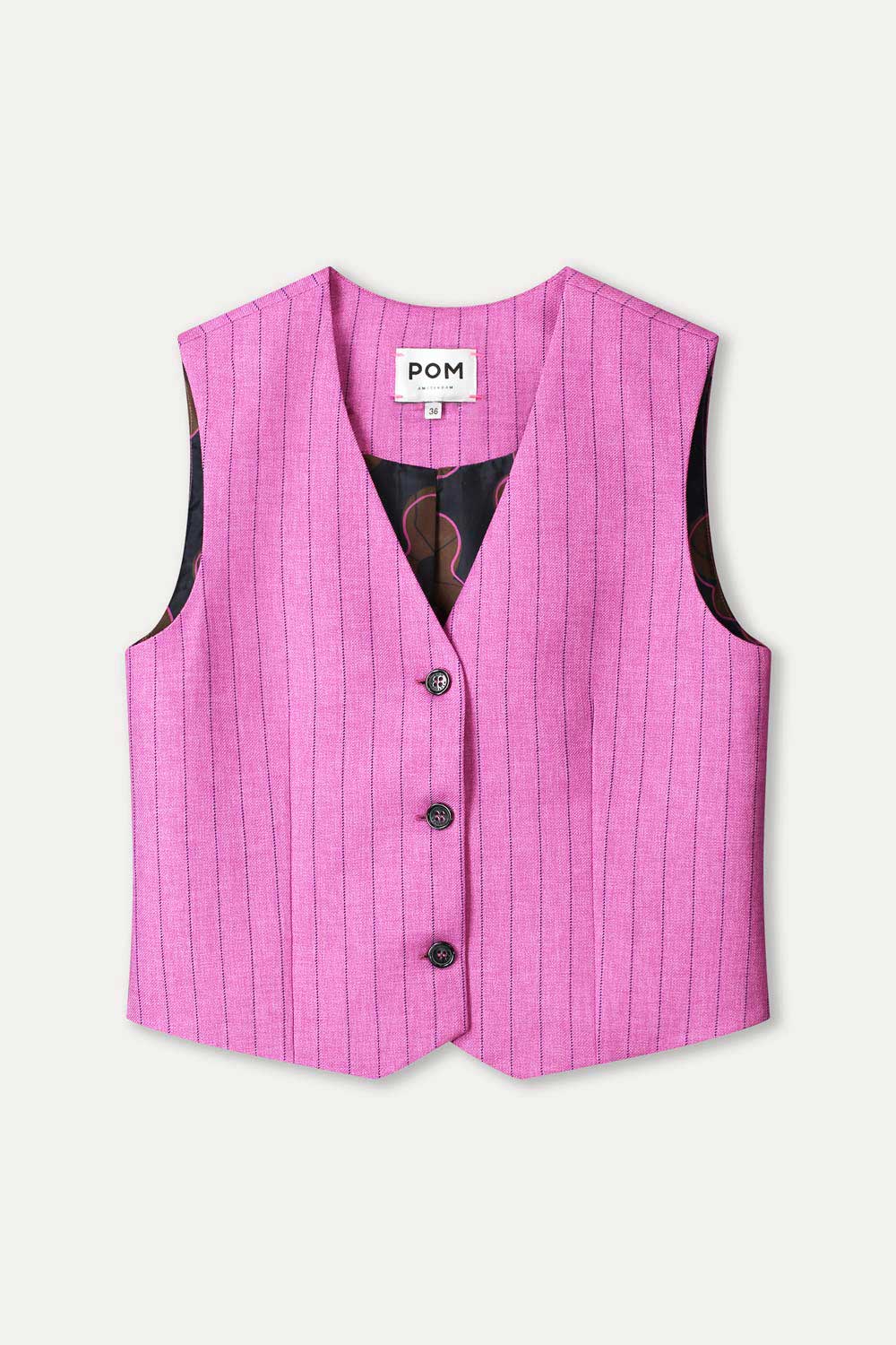 POM Amsterdam Gilets GILET - Rose Doux Striped