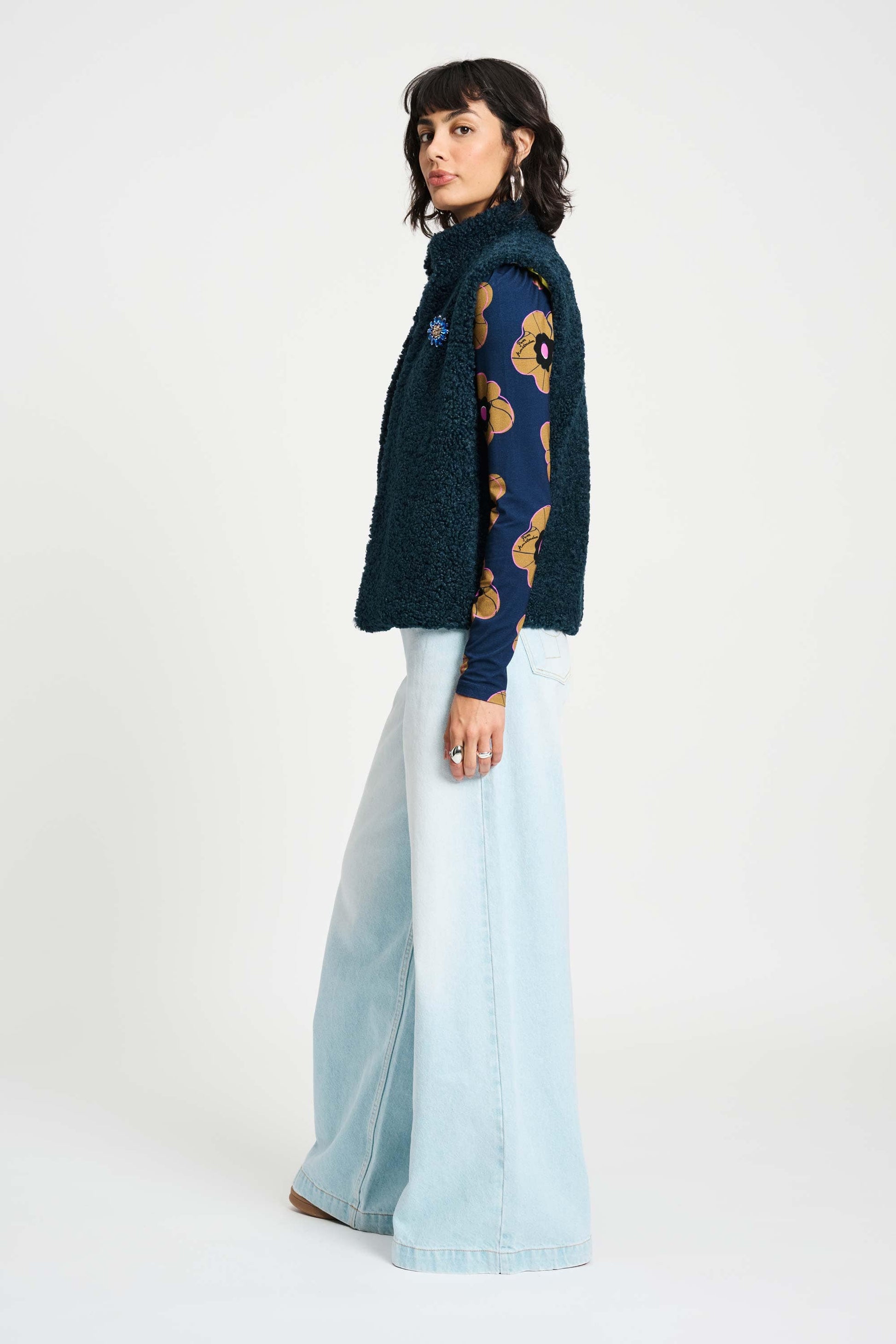 POM Amsterdam Gilets GILET - Teddy Love Marine