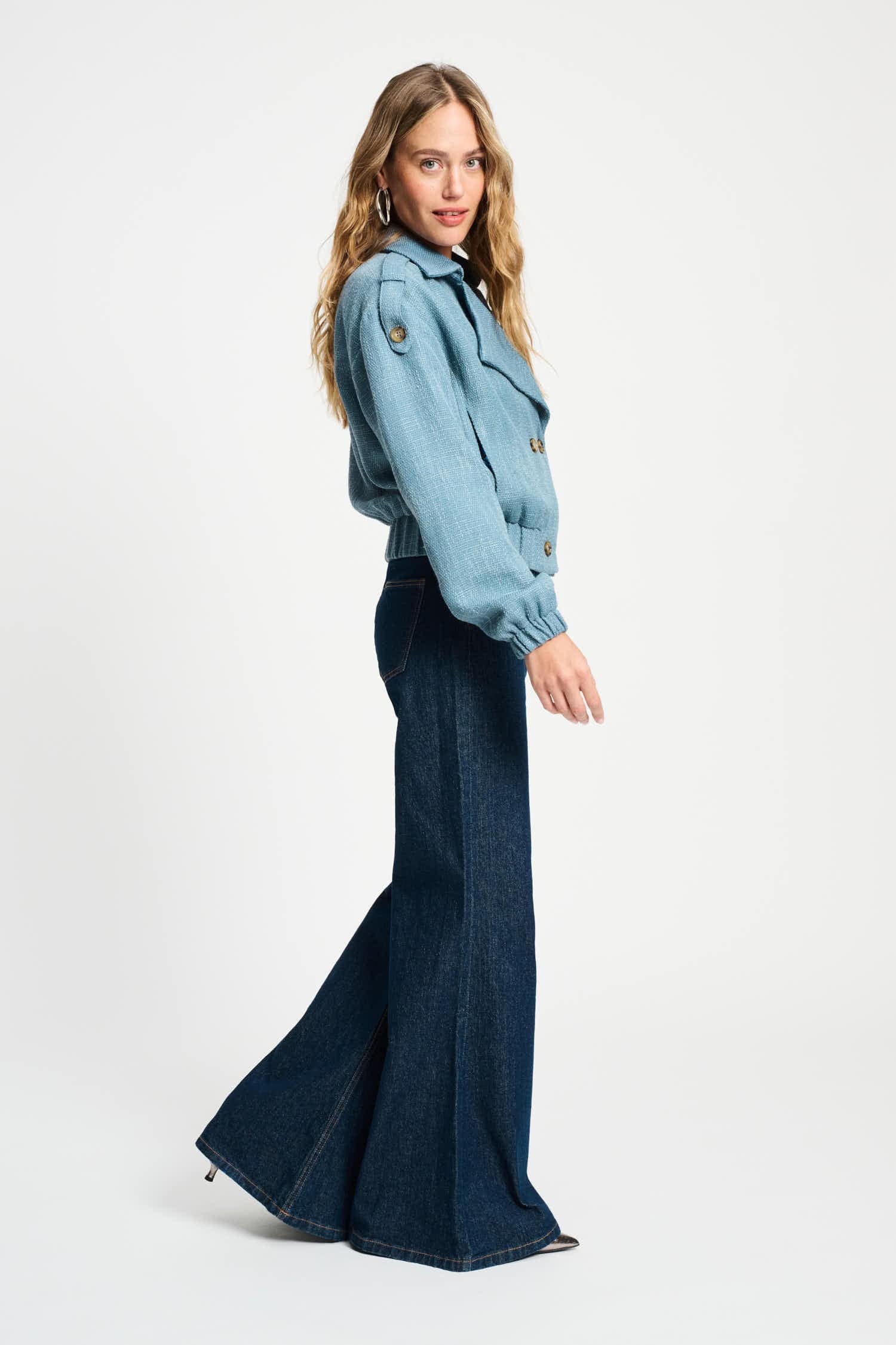 POM Amsterdam Jackets VEST - Bouclé Dawn Blue