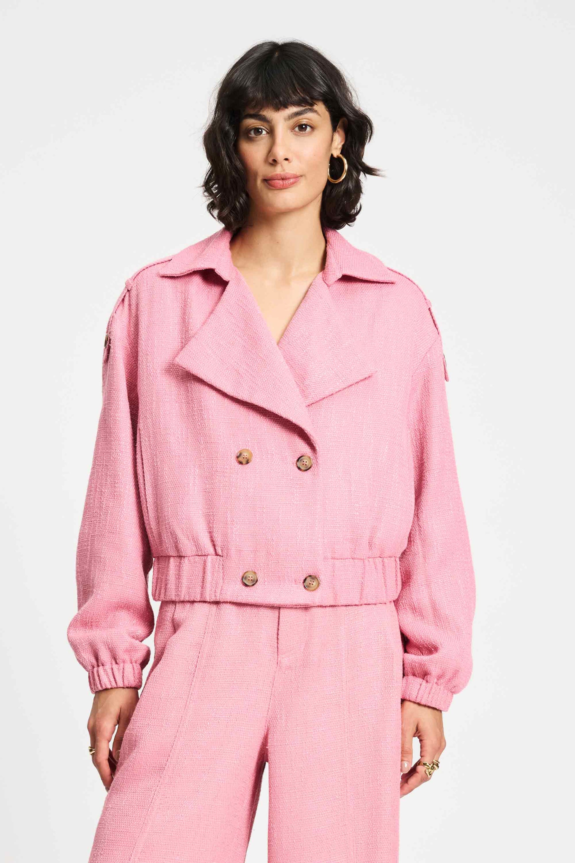 POM Amsterdam Jackets VEST - Bouclé Sweet Pink