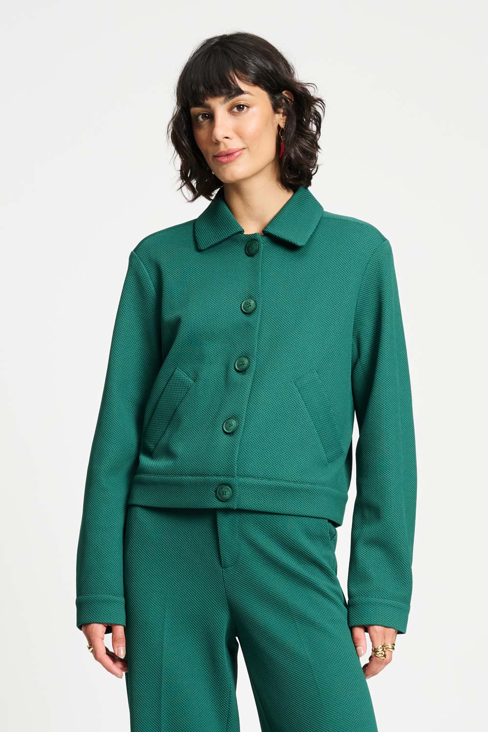 POM Amsterdam Jackets VEST - Iris Pine Green