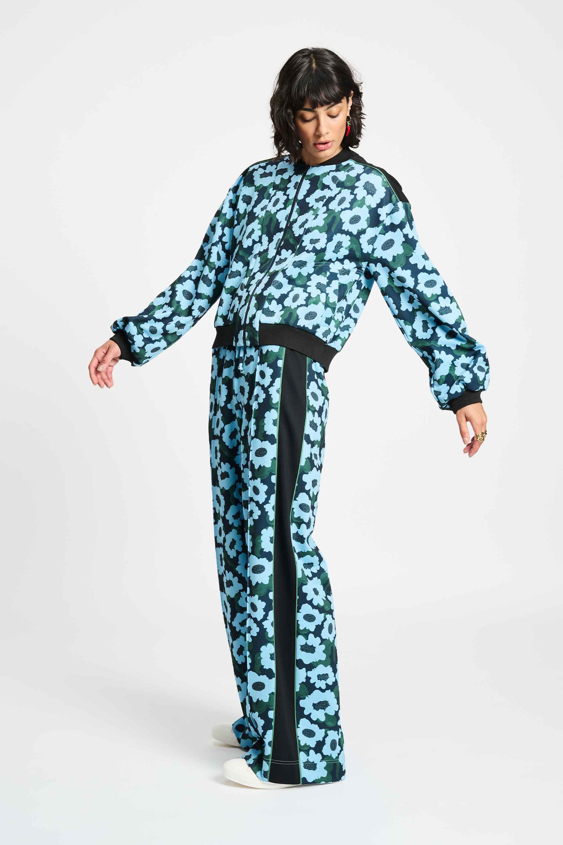 POM Amsterdam Jackets VEST - Wild Flowers Blue