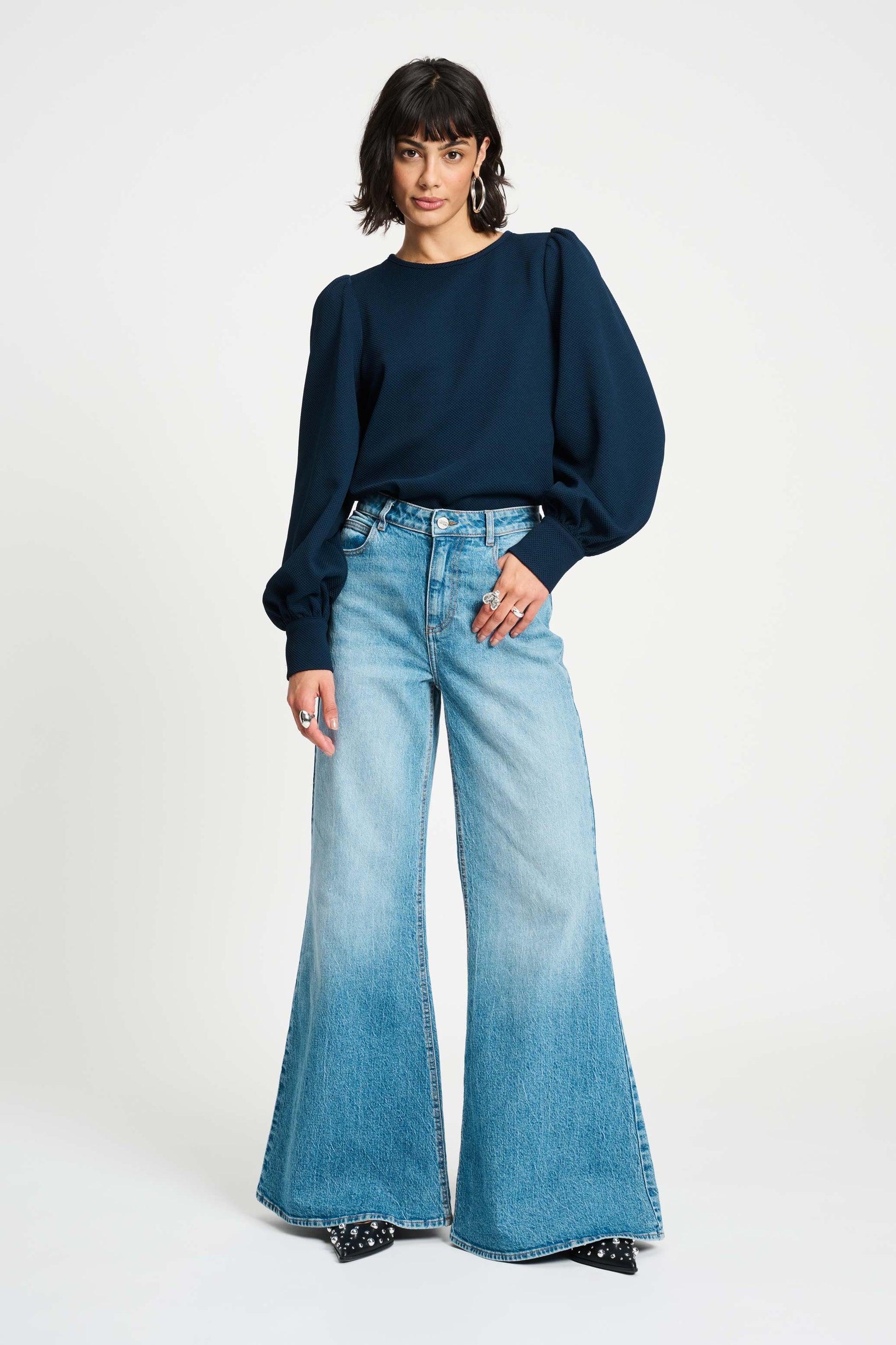 POM Amsterdam Jeans Blue / 34 JEANS - Flare Mid Blue