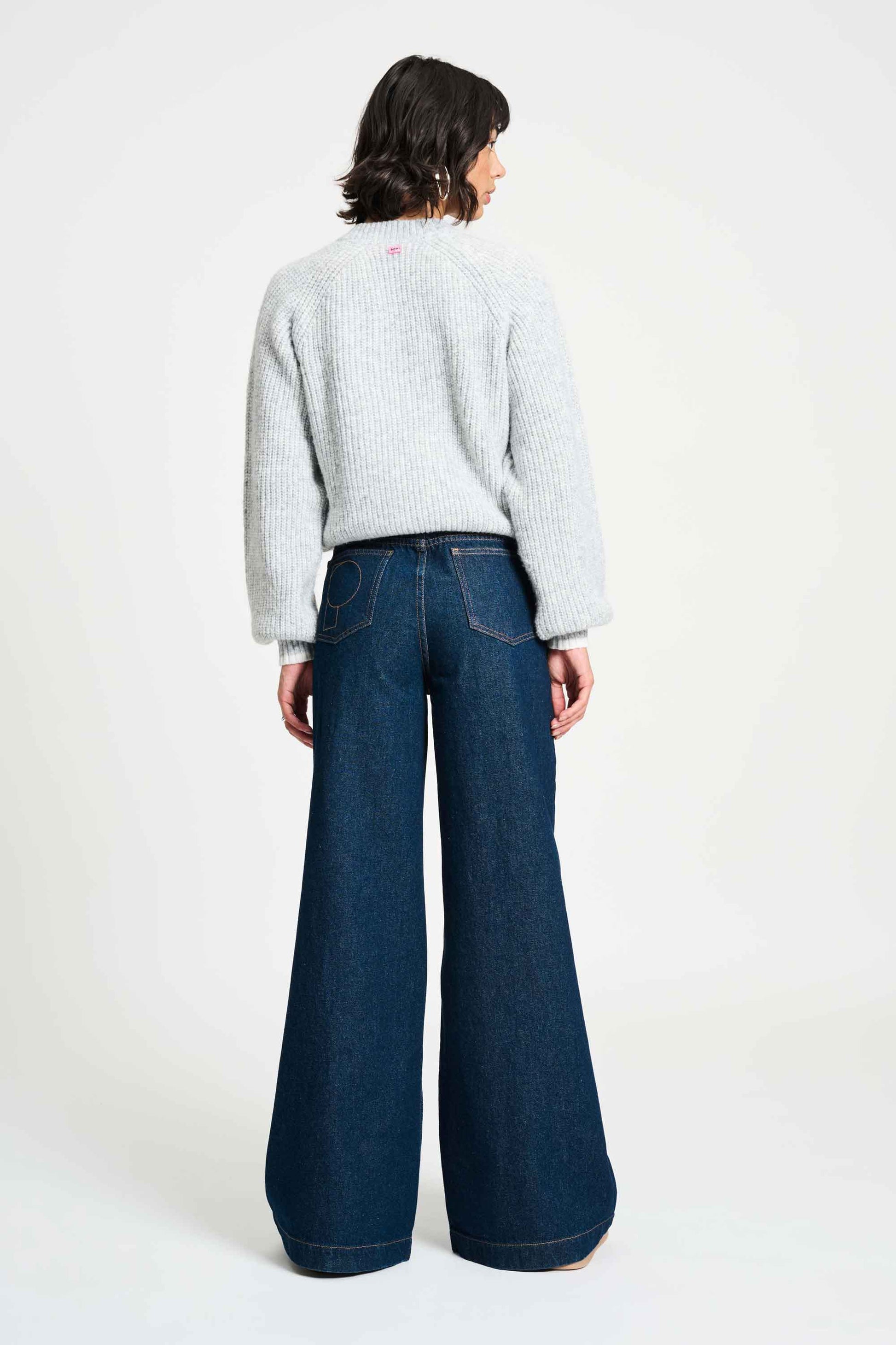 POM Amsterdam Jeans JEANS - Baggy Wideleg Dark Blue