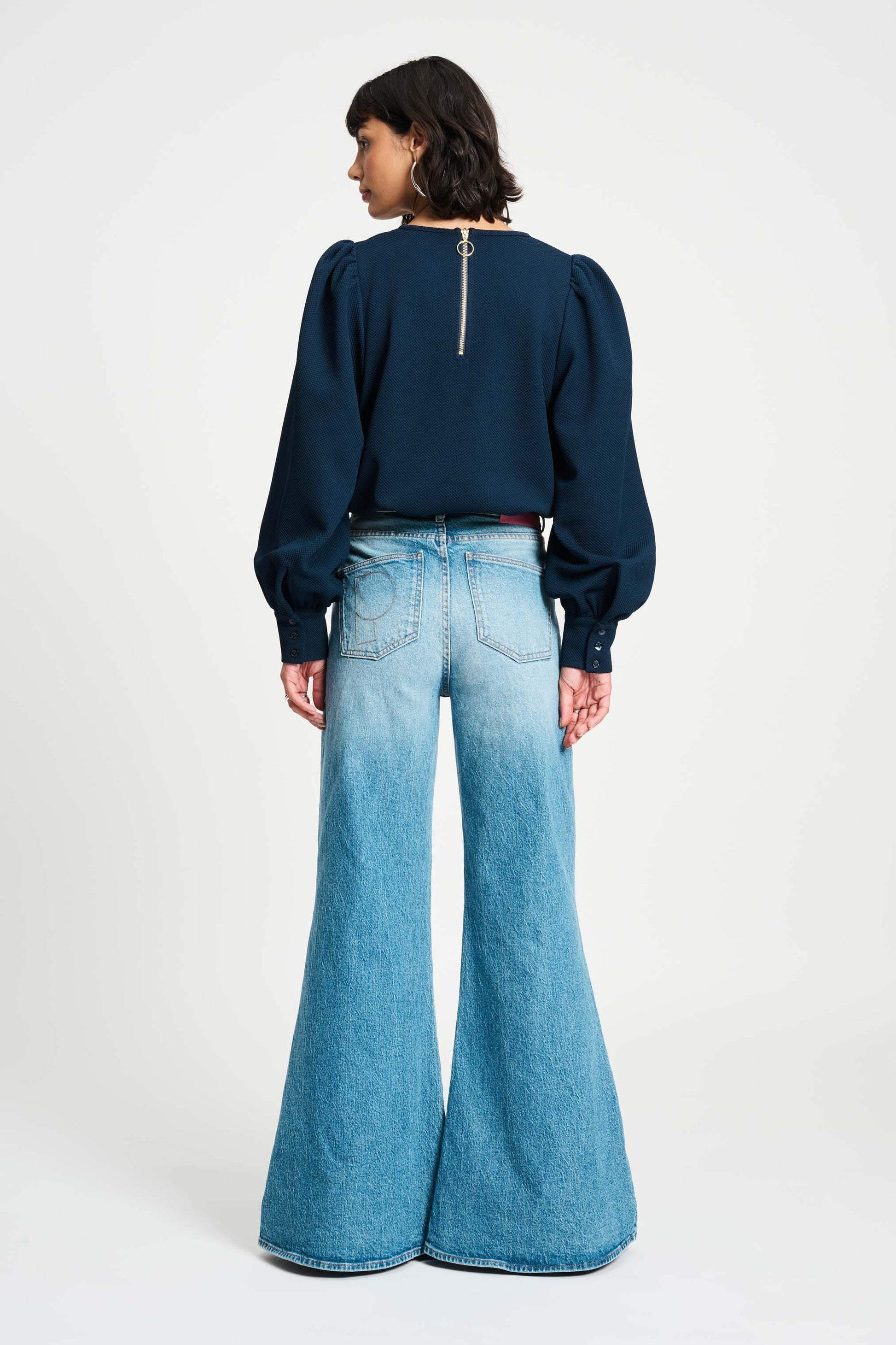 POM Amsterdam Jeans JEANS - Flare Mid Blue