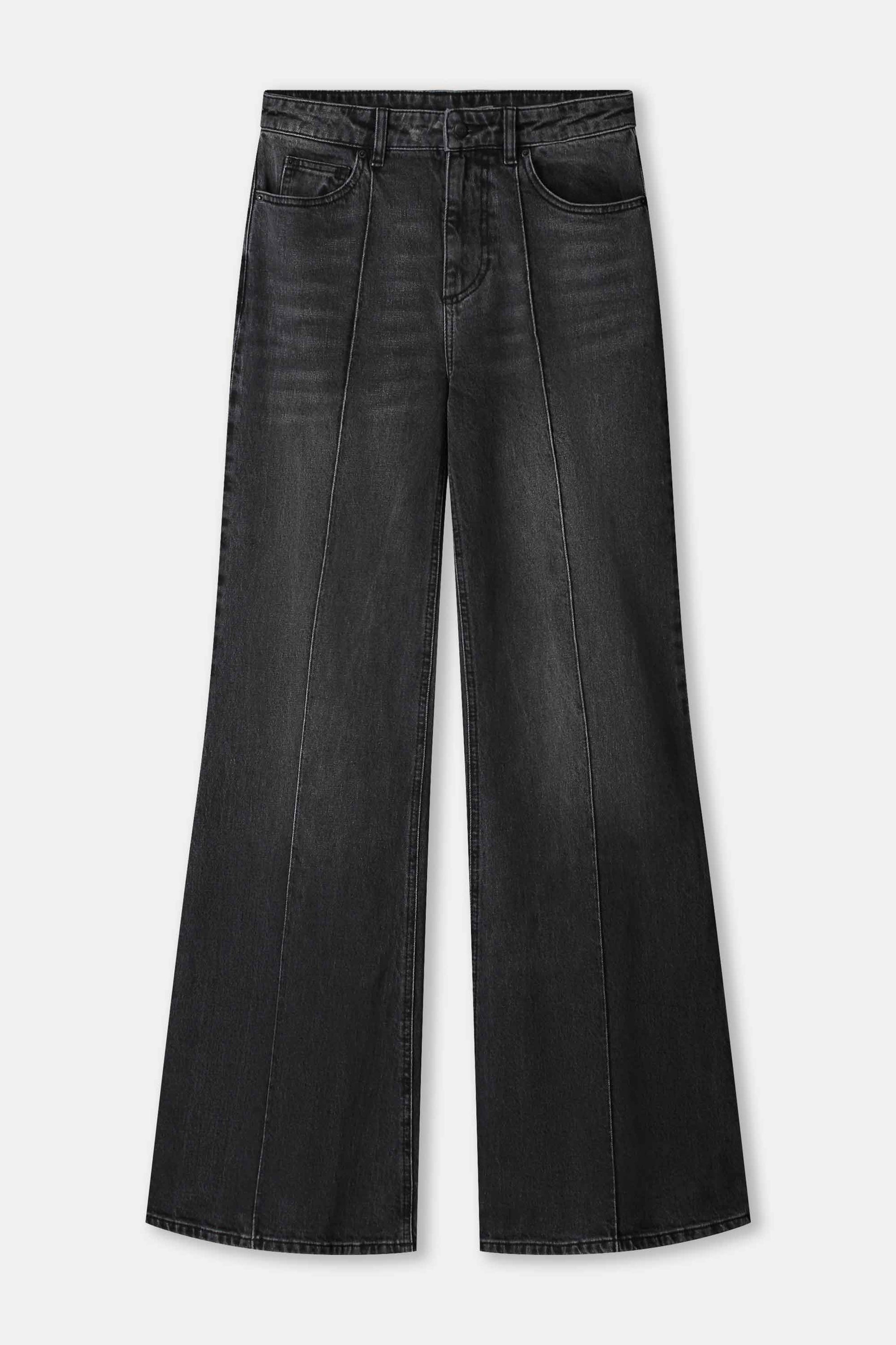 POM Amsterdam Jeans JEANS - Flare Washed Black