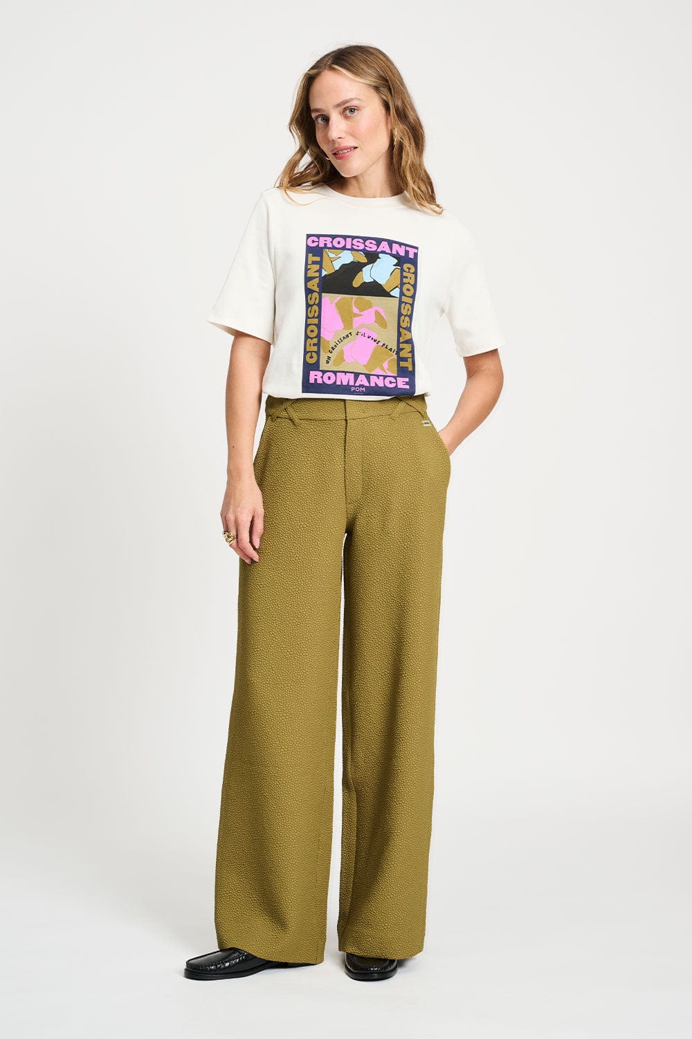 POM Amsterdam Pants Brown / 34 PANTALON - Bubble Fresh Olive