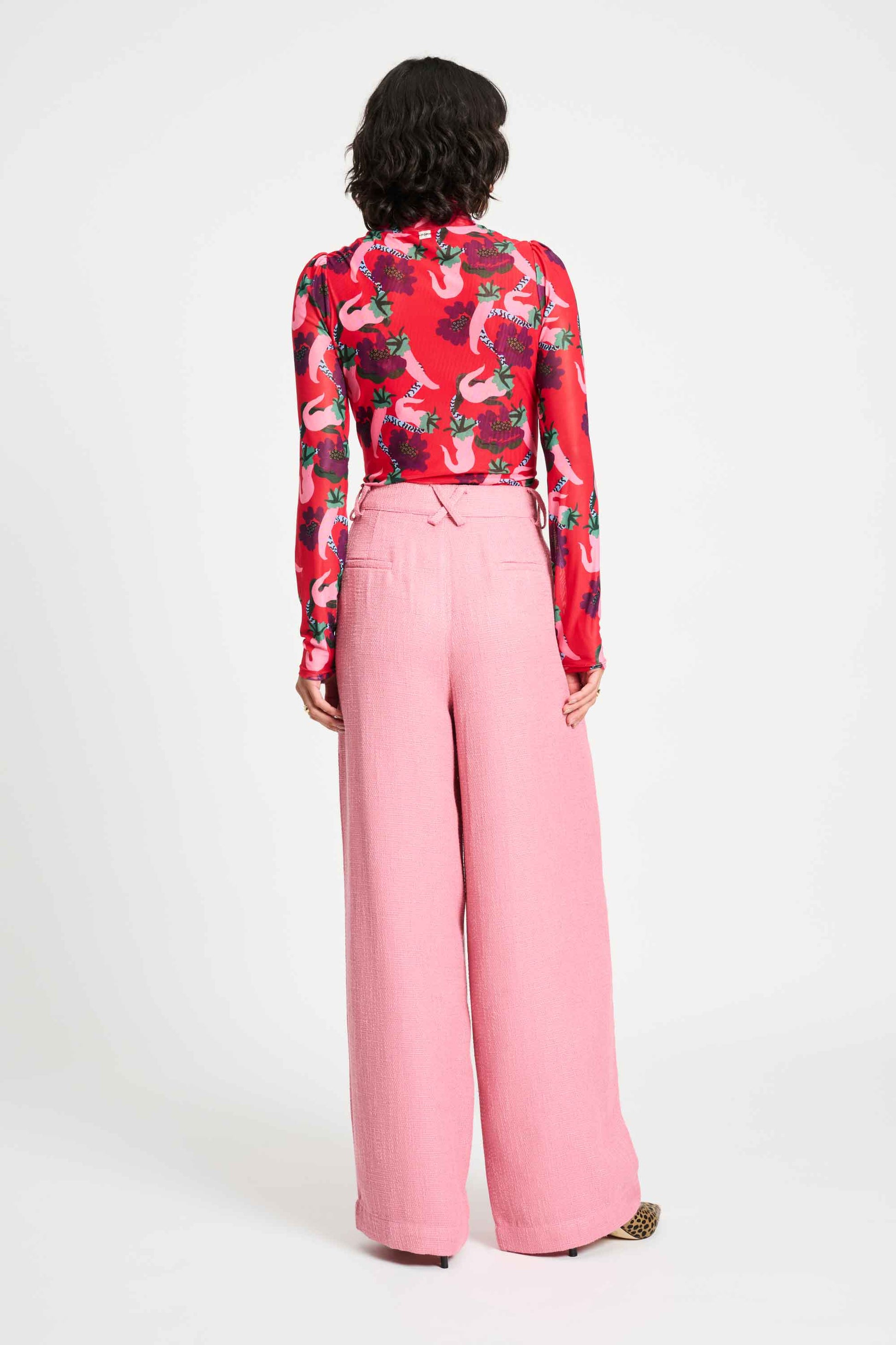 POM Amsterdam Pants PANTALON - Bouclé Sweet Pink