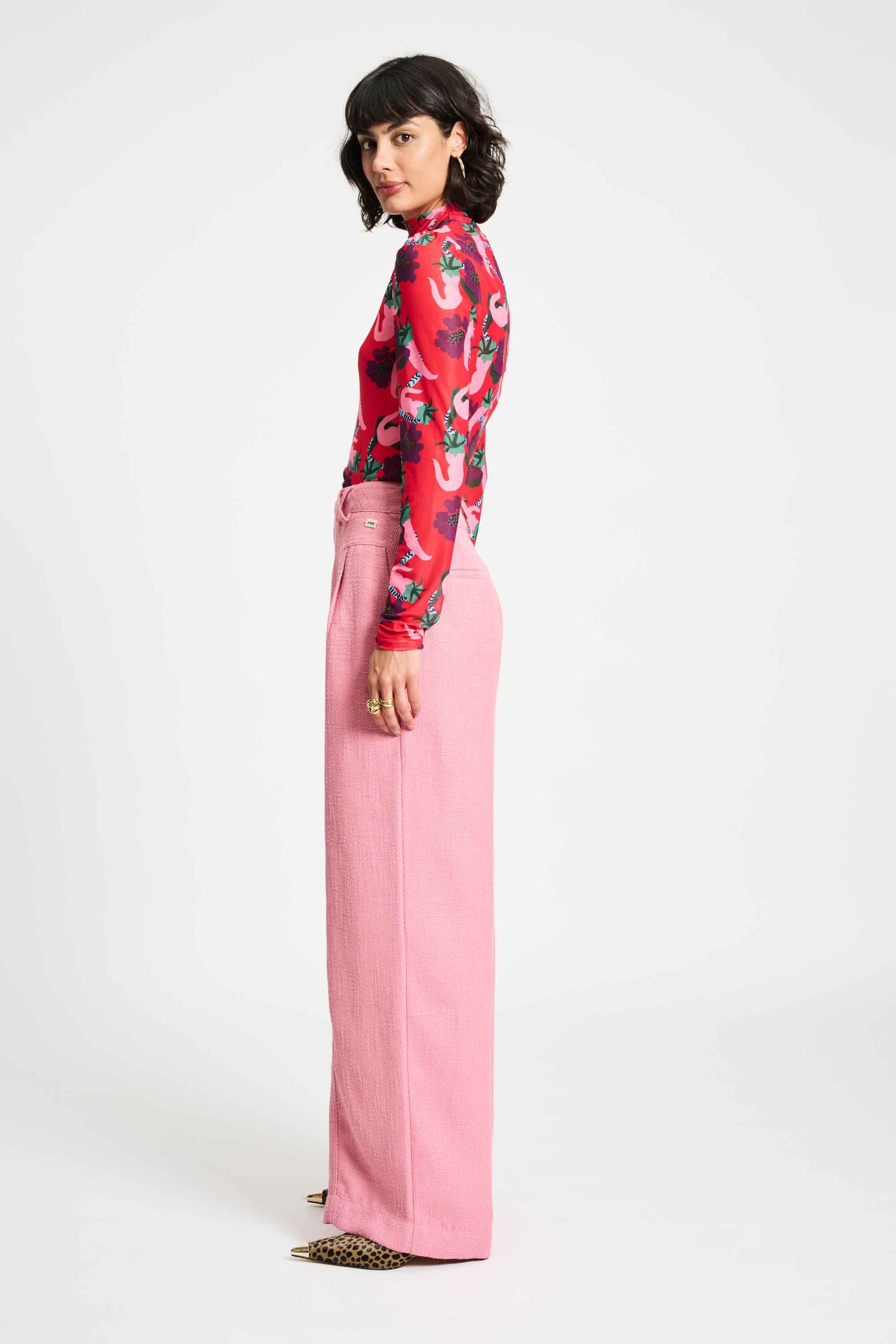 POM Amsterdam Pants PANTALON - Bouclé Sweet Pink