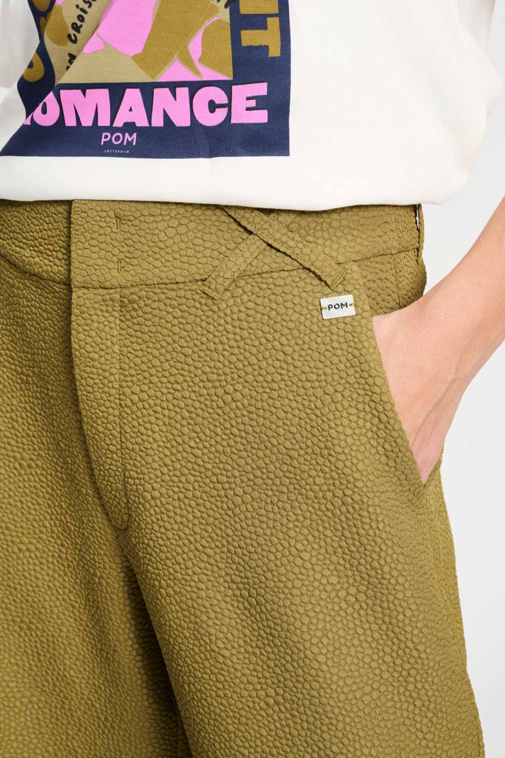 POM Amsterdam Pants PANTALON - Bubble Fresh Olive