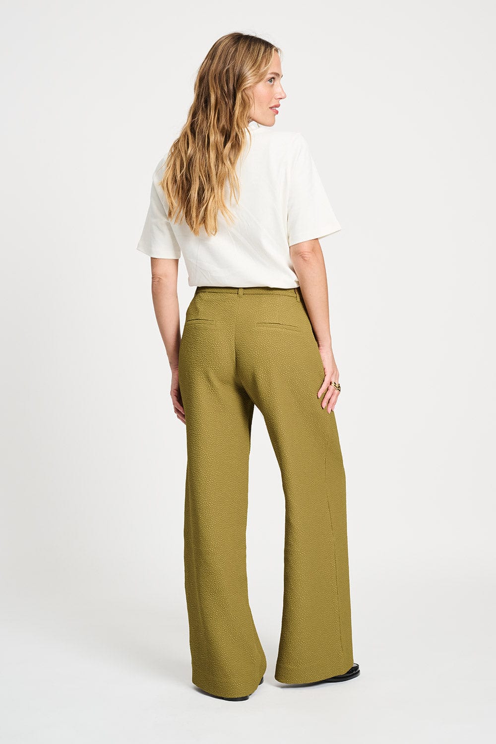 POM Amsterdam Pants PANTALON - Bubble Fresh Olive
