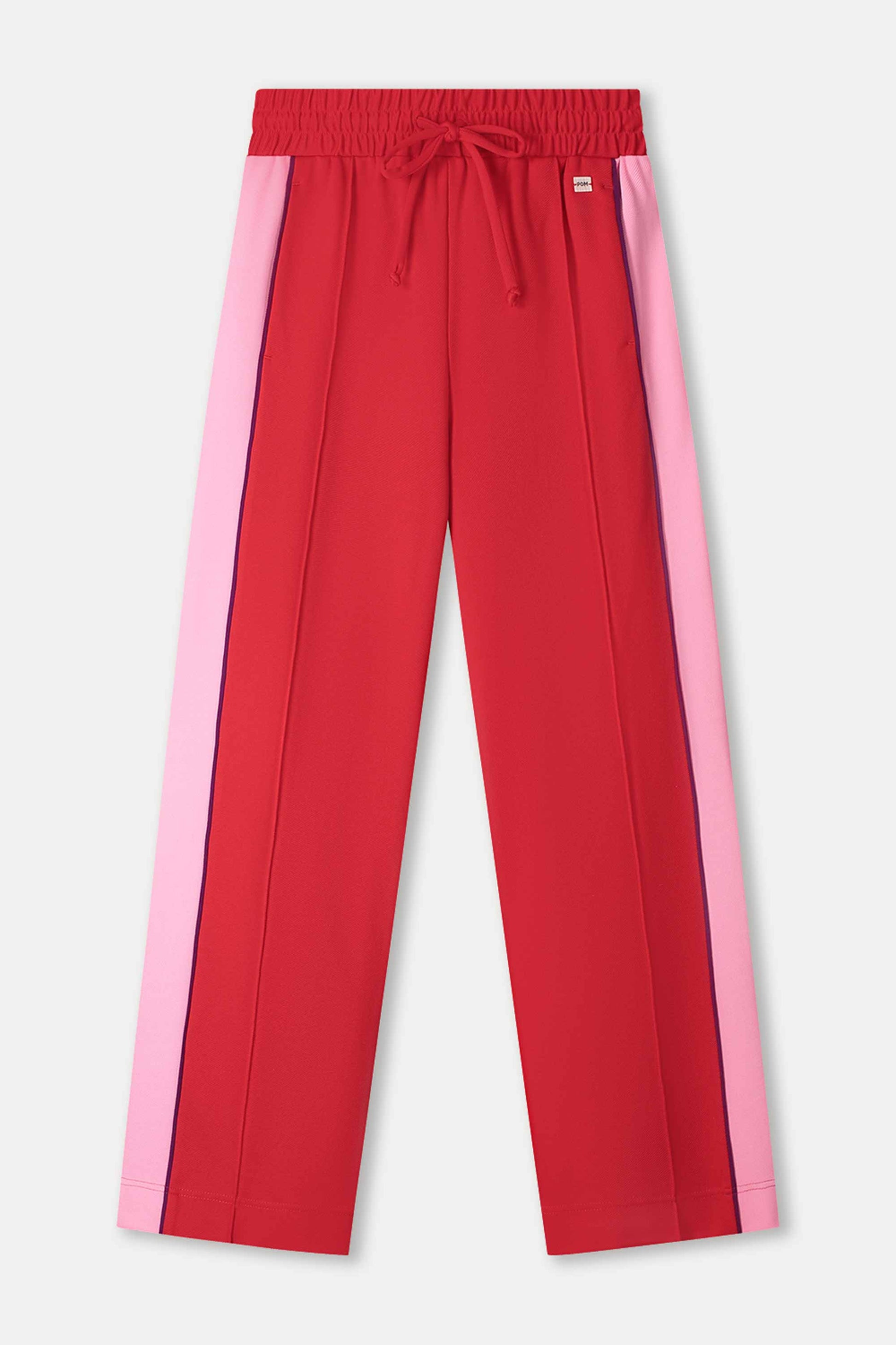 POM Amsterdam Pants PANTALON - Colourblock Chili Red