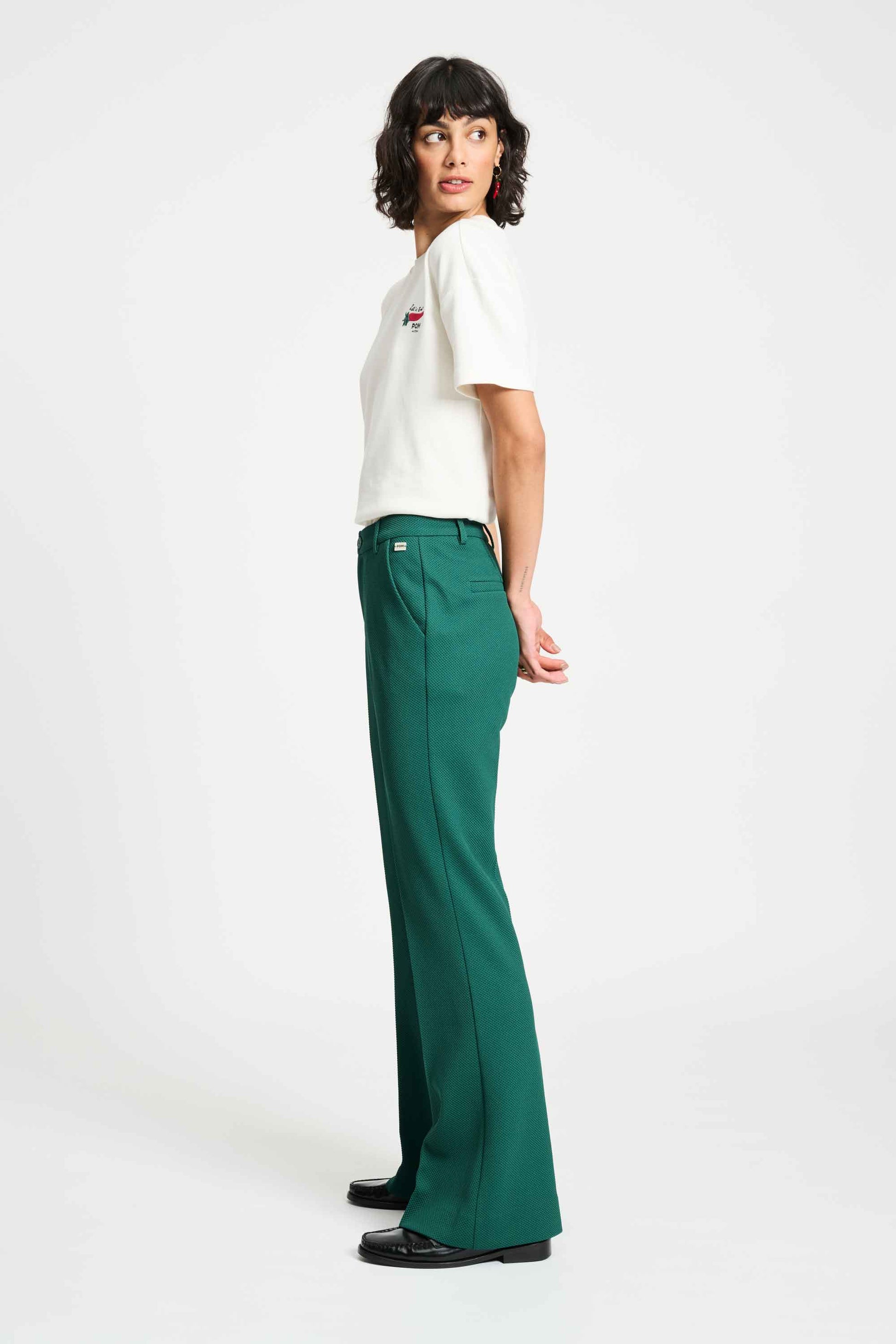POM Amsterdam Pants PANTALON - Liv Pine Green