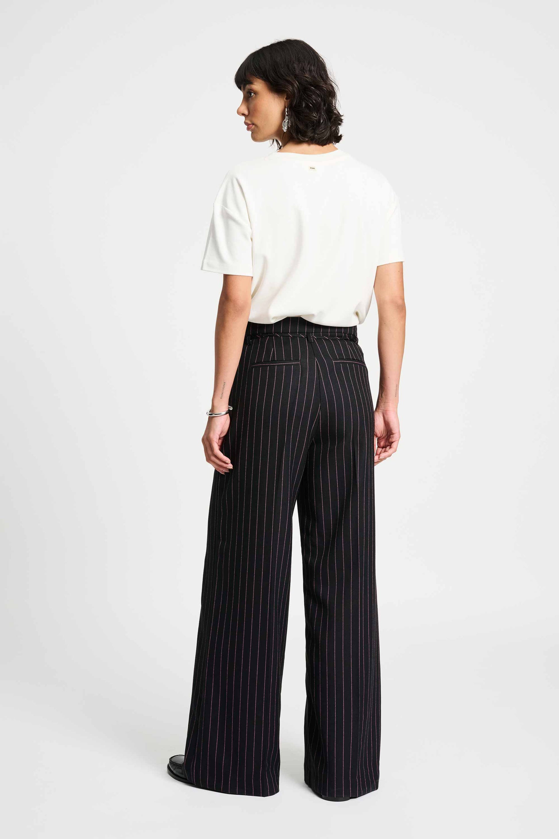 POM Amsterdam Pants PANTALON - Noir Striped