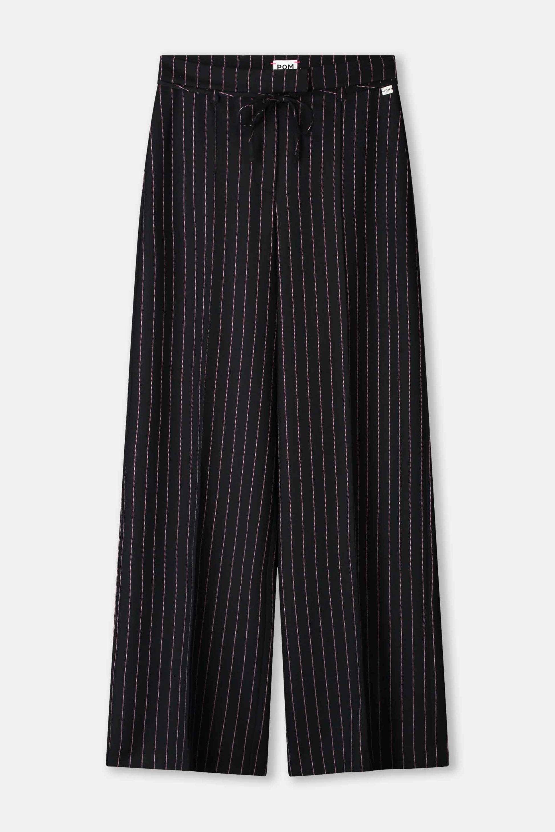 POM Amsterdam Pants PANTALON - Noir Striped
