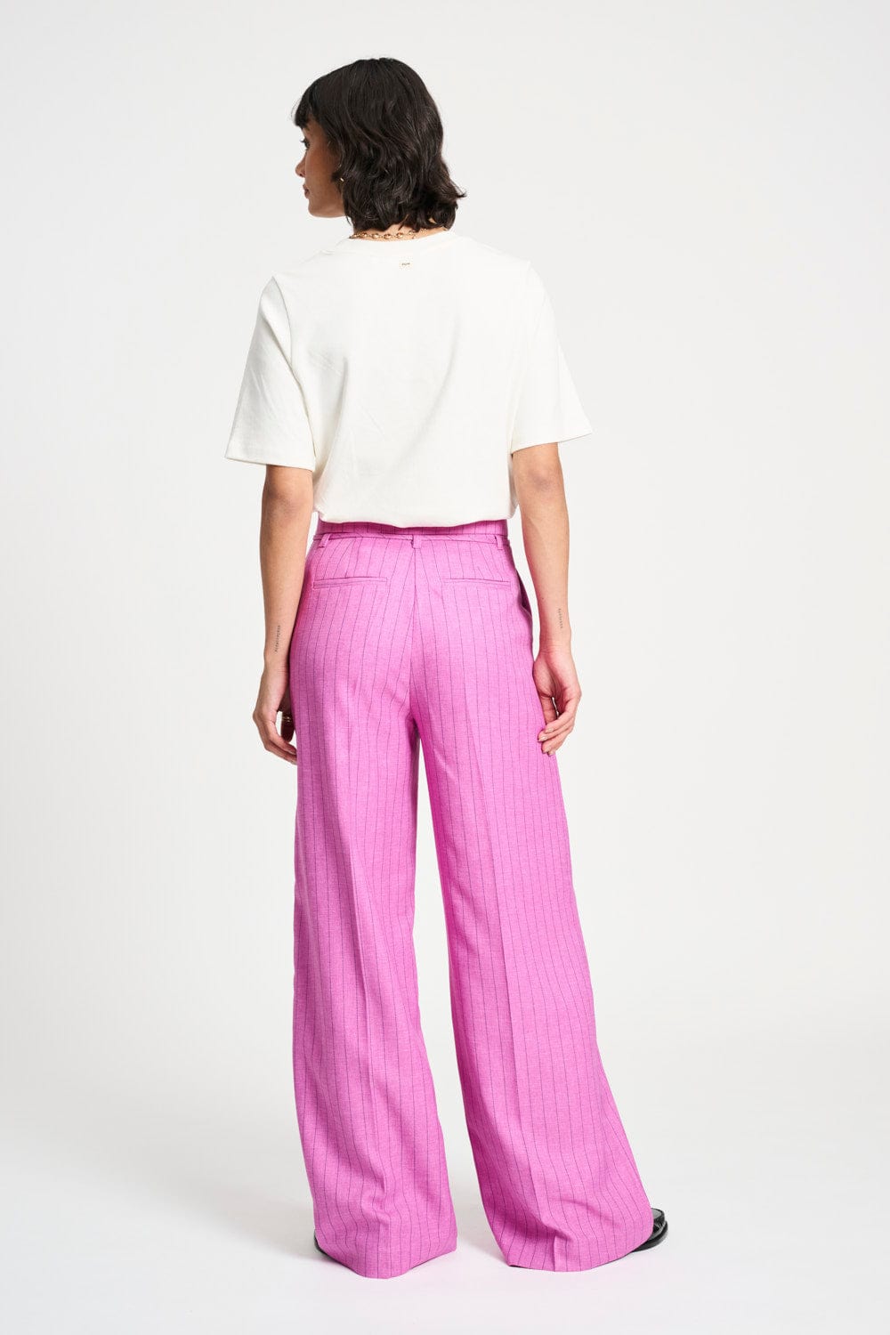 POM Amsterdam Pants PANTALON - Rose Doux Striped