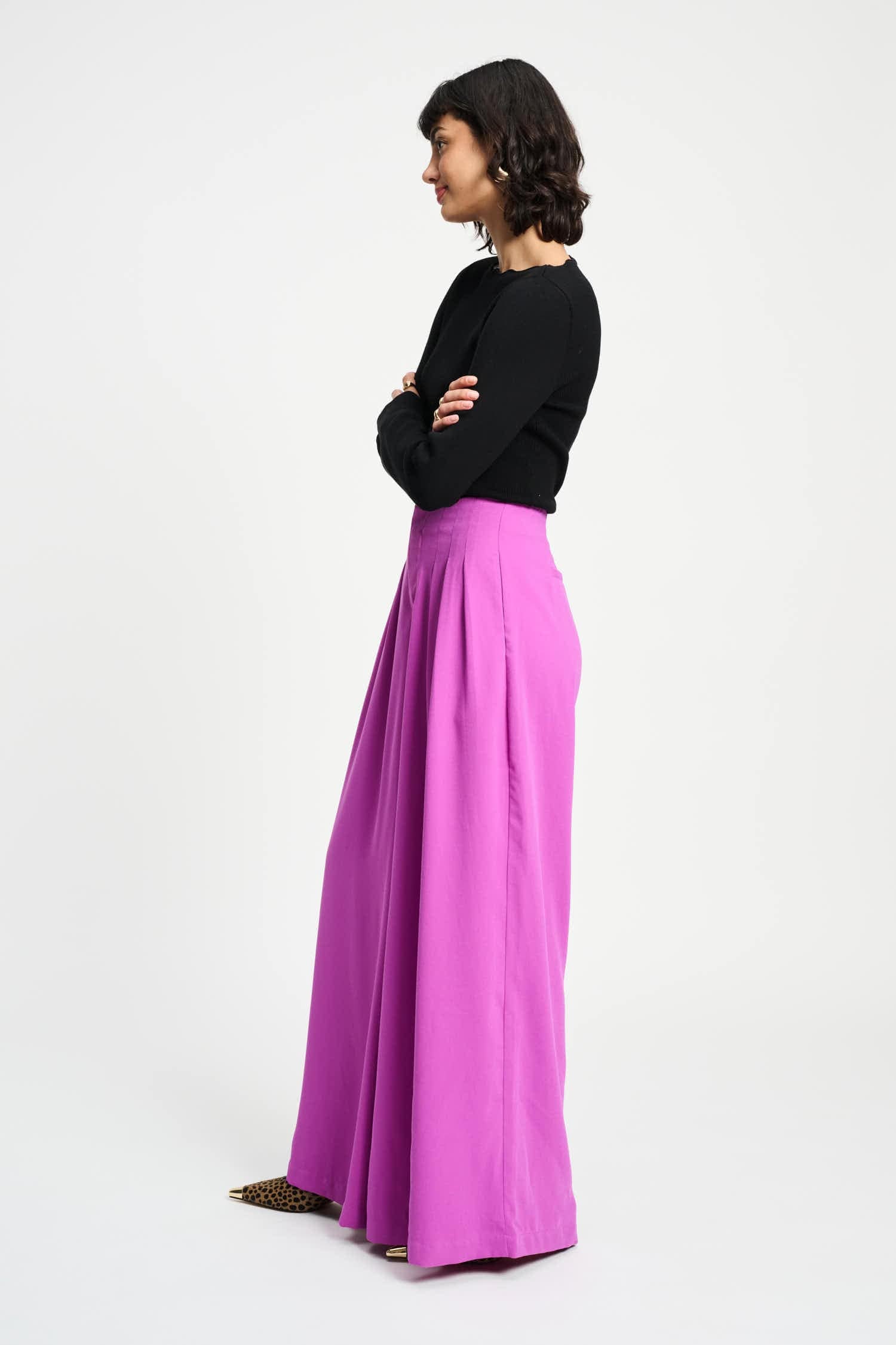 POM Amsterdam Pants PANTALON - Wide leg Frosting Pink