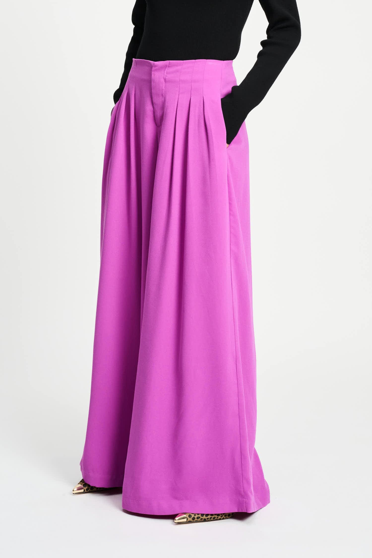 POM Amsterdam Pants PANTALON - Wide leg Frosting Pink