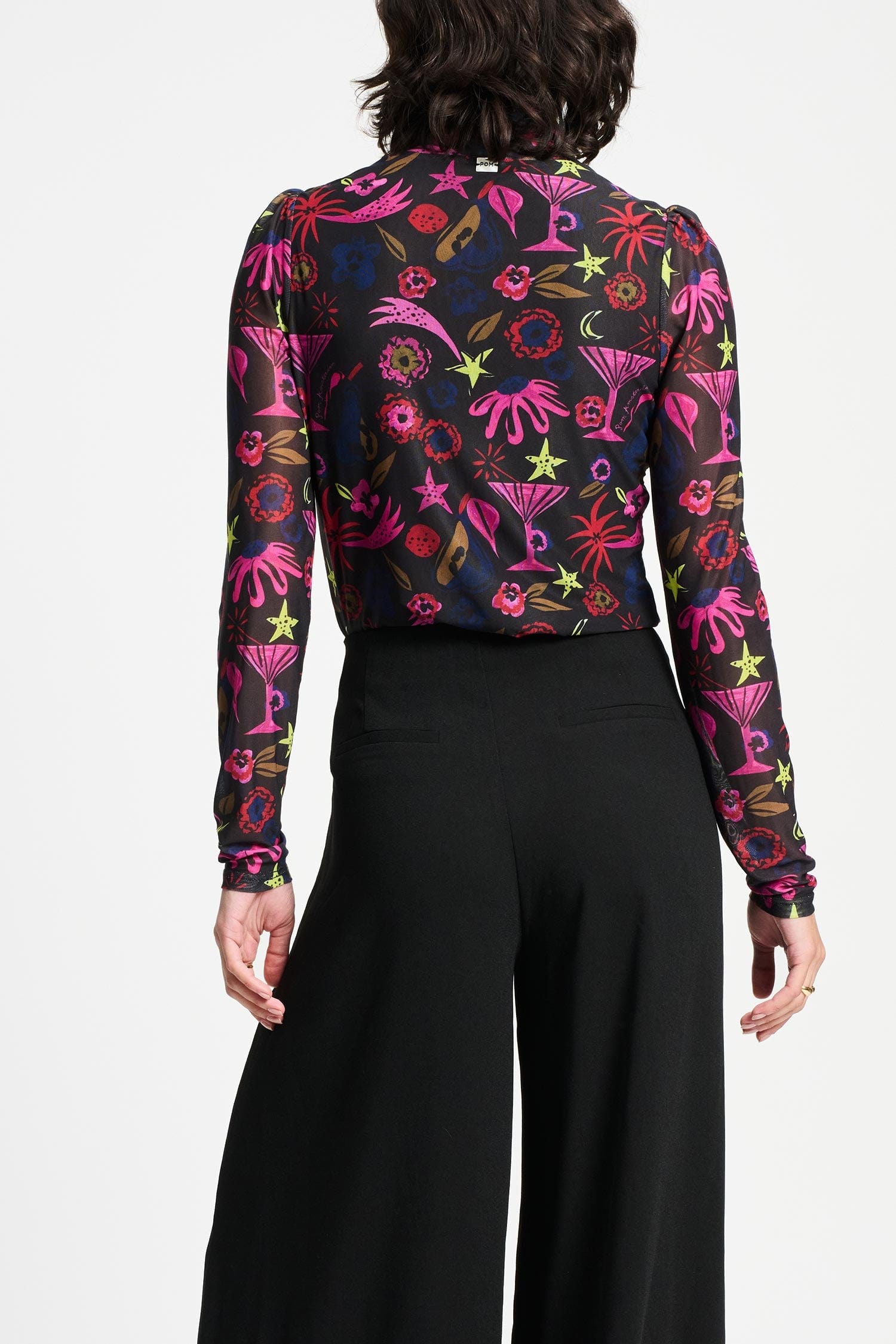 POM Amsterdam Pants PANTALON - Wide leg Noir