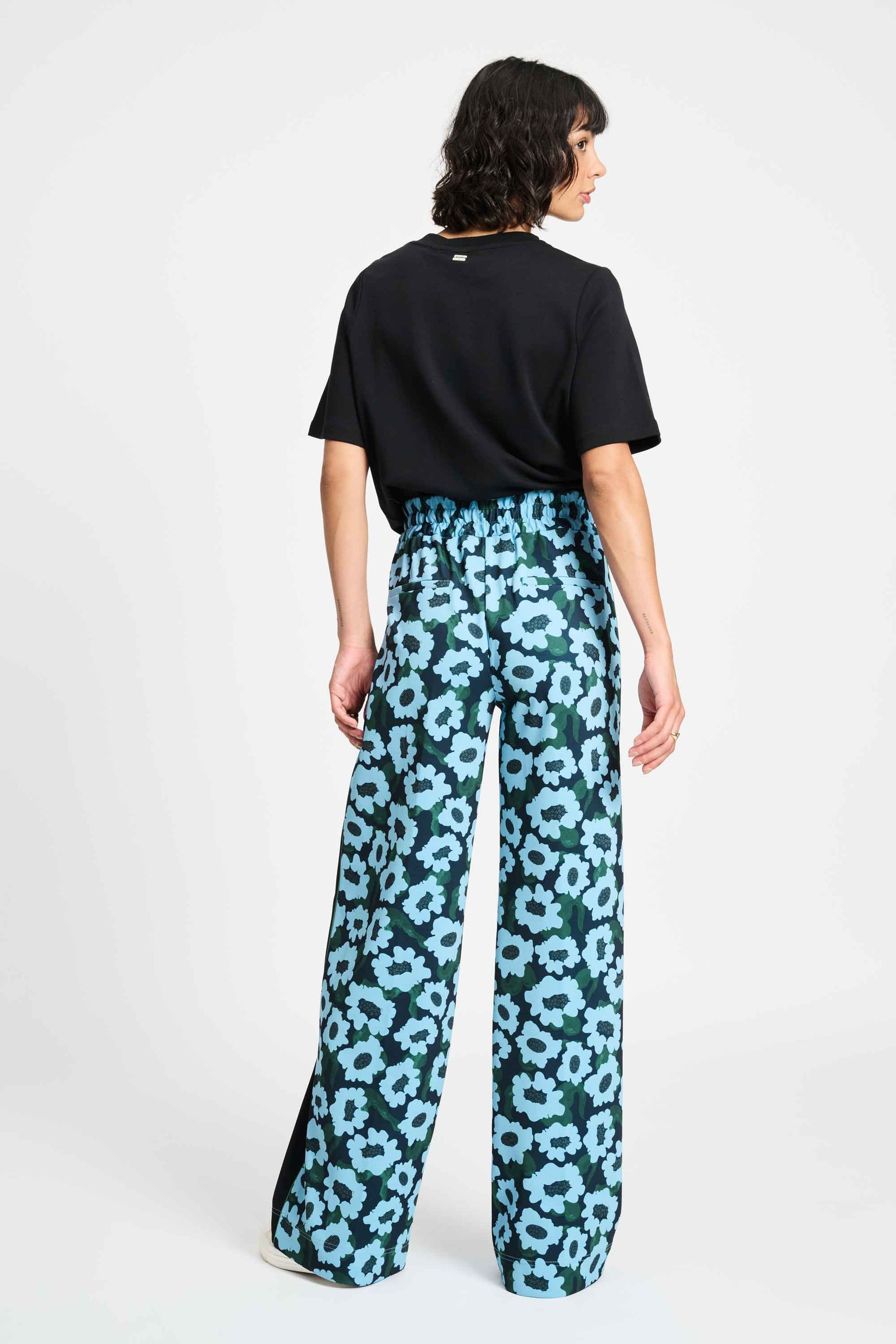 POM Amsterdam Pants PANTALON - Wild Flowers Blue