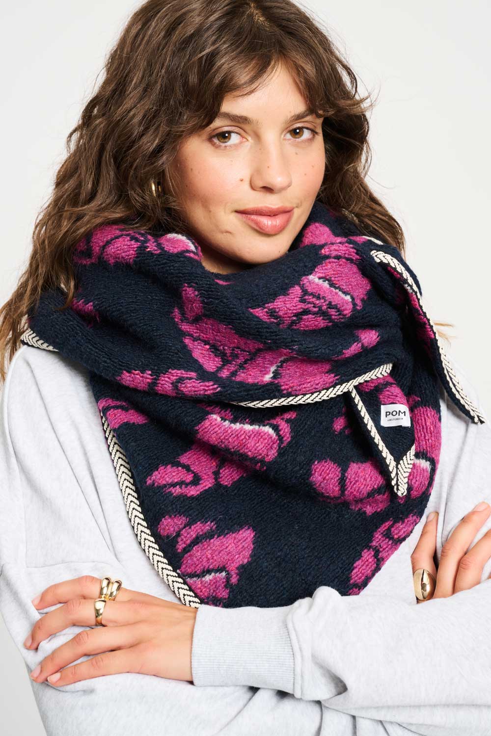 POM Amsterdam Shawls Blue / OS ECHARPE - Les Croissaints