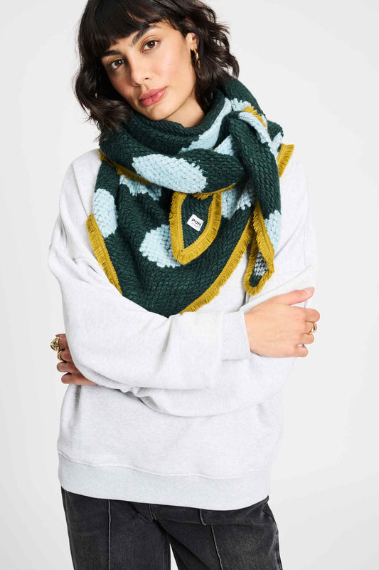 POM Amsterdam Shawls Green / OS ECHARPE - Dots Green