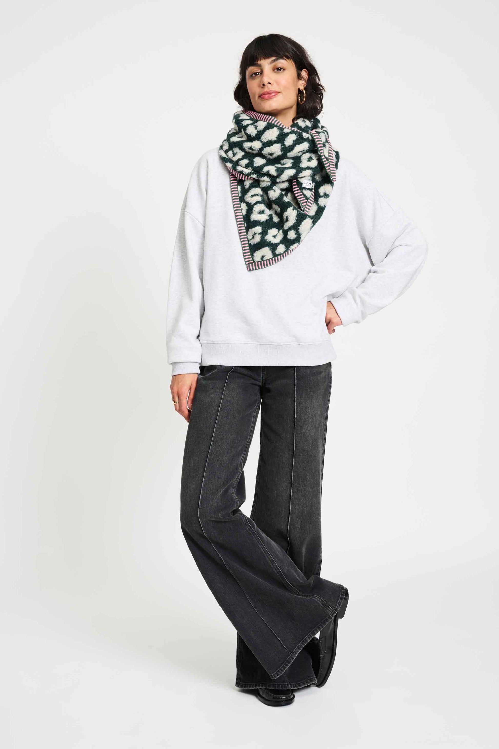 POM Amsterdam Shawls Green / OS ECHARPE - Leopard Green