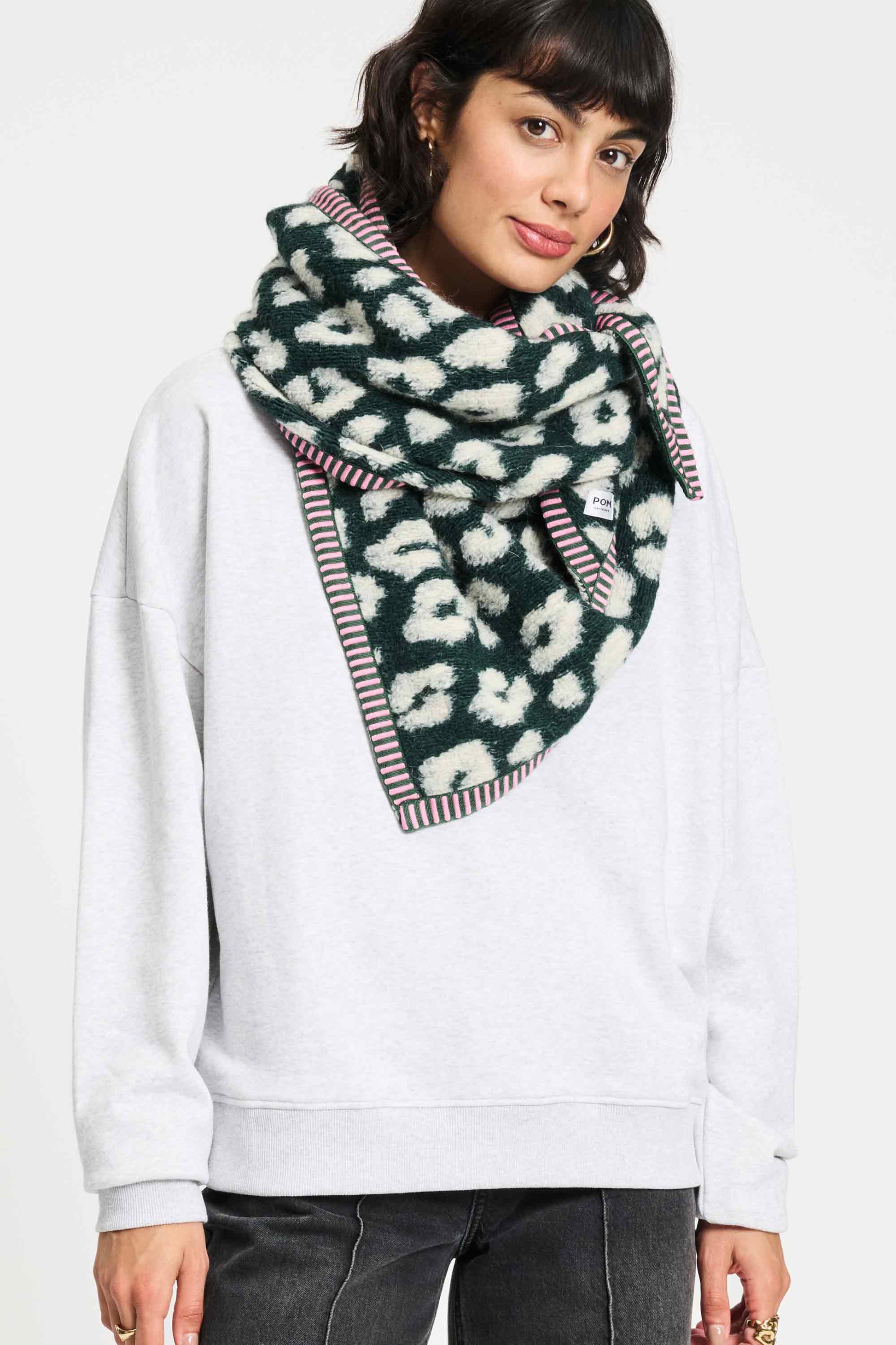 POM Amsterdam Shawls Green / OS ECHARPE - Leopard Green